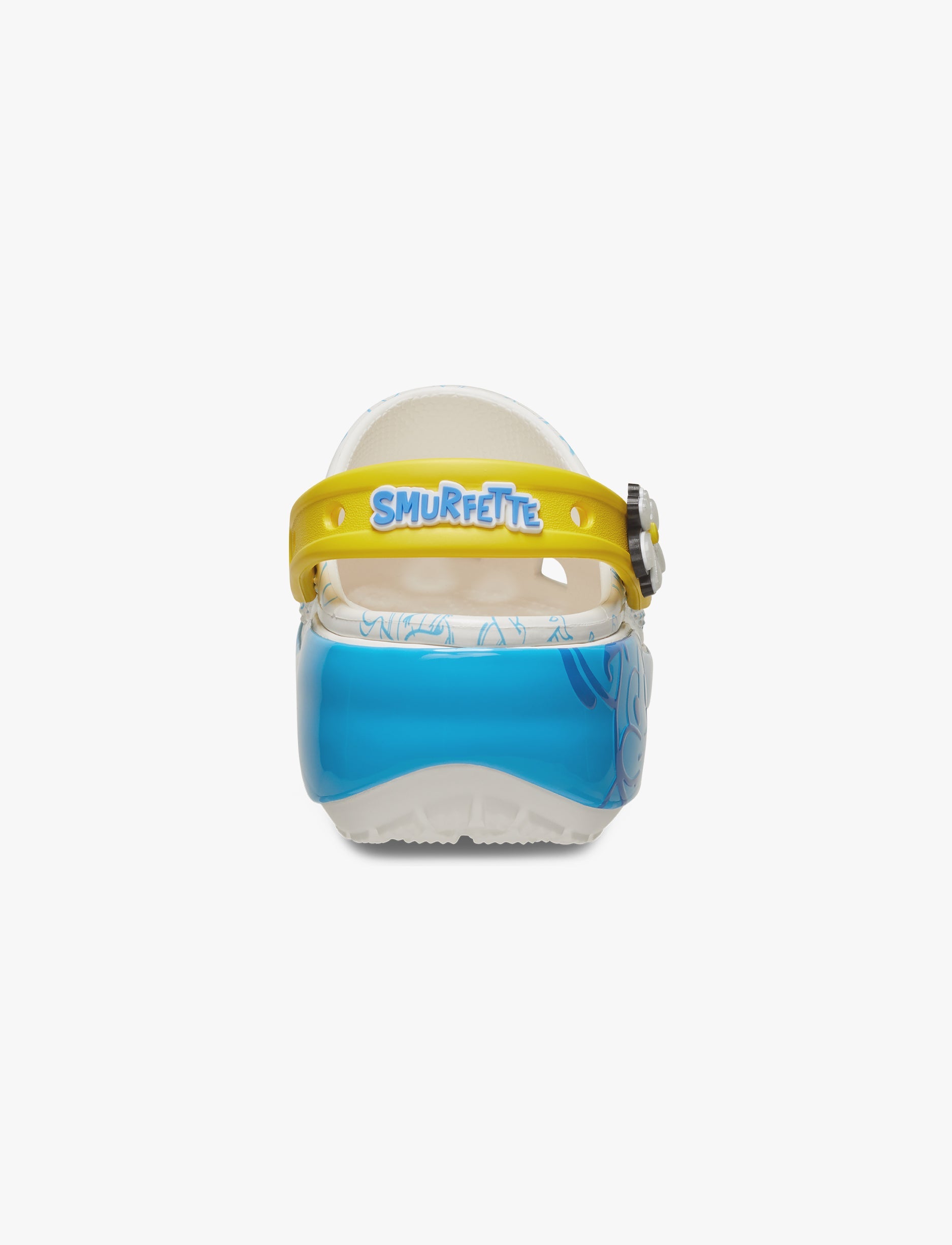 Crocs Smurfs Platform Clog  - כפכפי קרוקס קלוג פלטפורמה הדרדסים לנשים בצבע לבן/תכלת