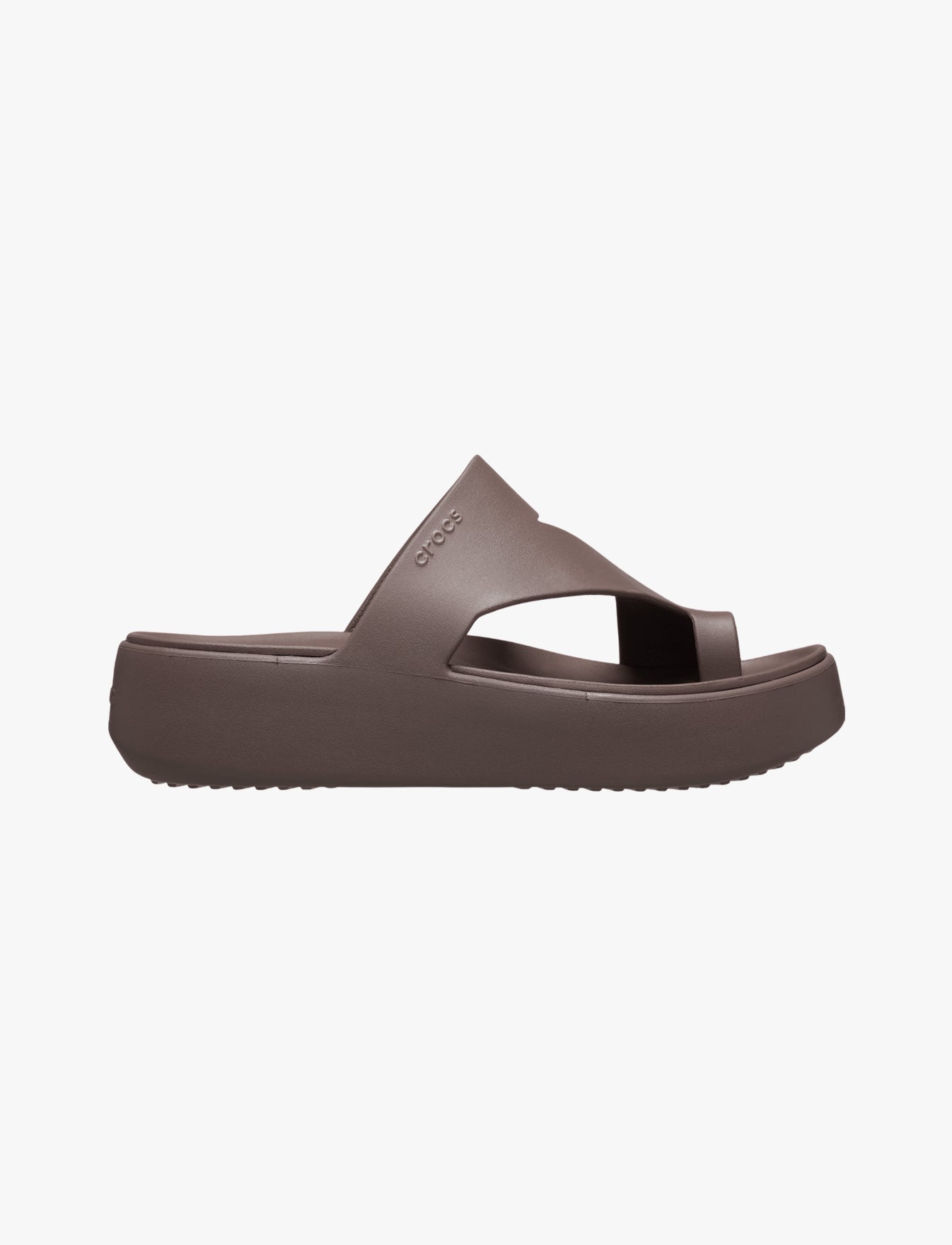 Crocs Getaway Platform Toe Loop - כפכפי אצבע פלטפורמה קרוקס לנשים בצבע חום