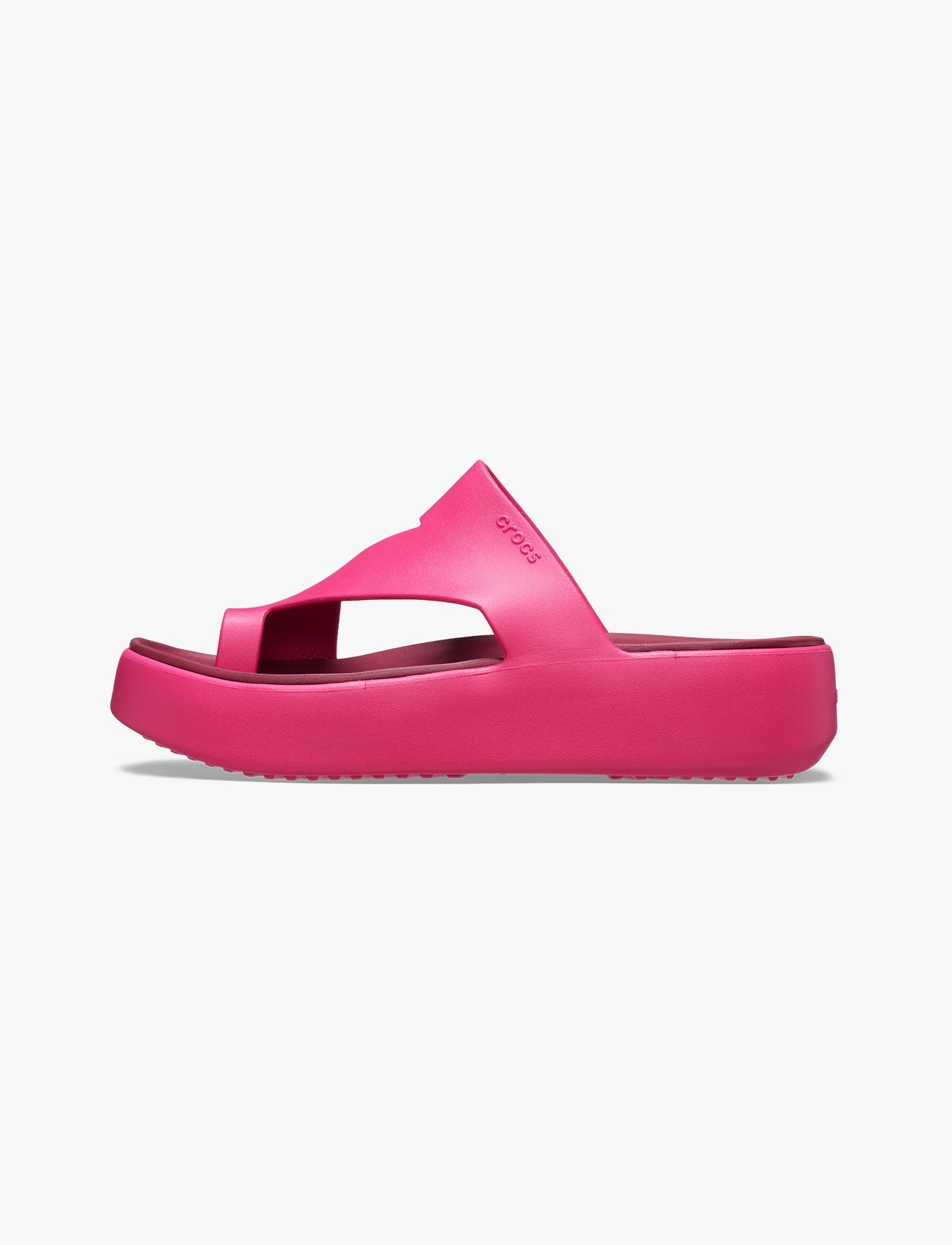 Crocs Getaway Platform Toe Loop - כפכפי אצבע פלטפורמה קרוקס לנשים בצבע ורוד