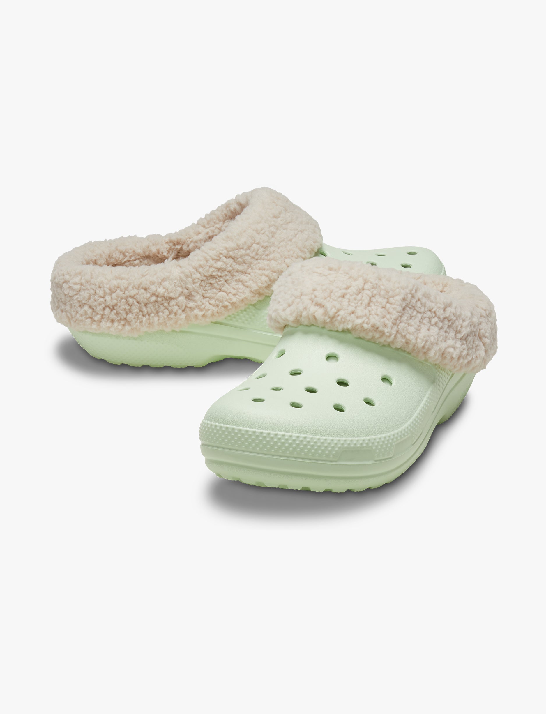 Crocs Classic Blitzen IV Clog - כפכפים פרוותיים בליצן קרוקס בצבע ג'ייד טינט