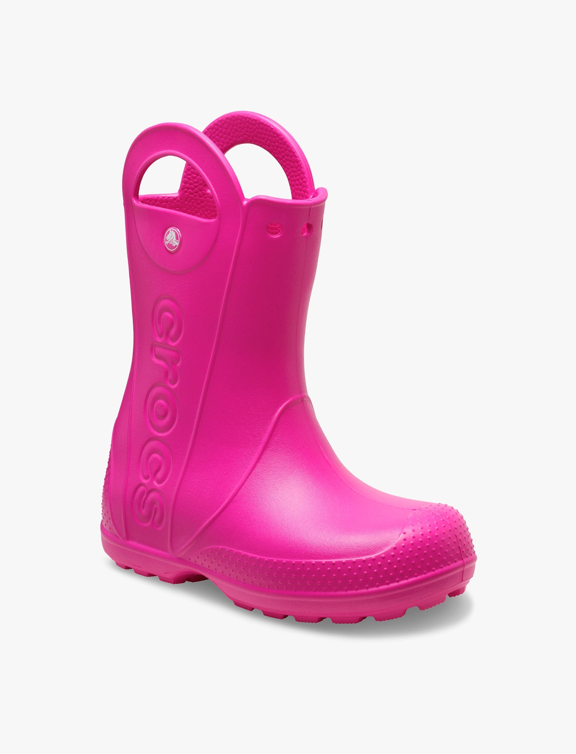 Crocs Handle It Rain Boot K - מגפי גשם קרוקס לילדים בצבע ורוד קראש