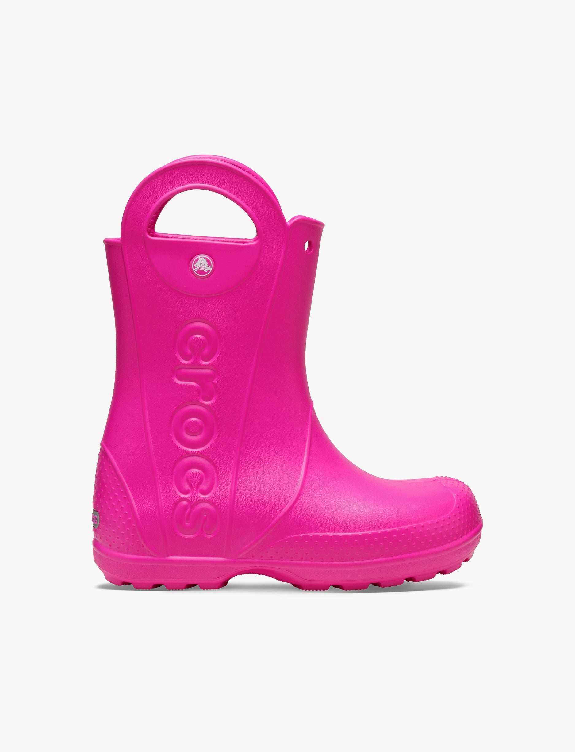 Crocs Handle It Rain Boot K - מגפי גשם קרוקס לילדים בצבע ורוד קראש