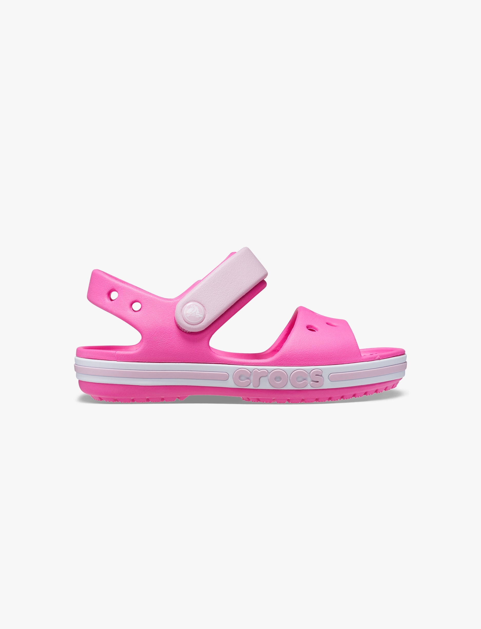 Crocs Bayaband Sandal K -  סנדלי קרוקס לילדים באיה באנד בצבע ורוד/מבריק