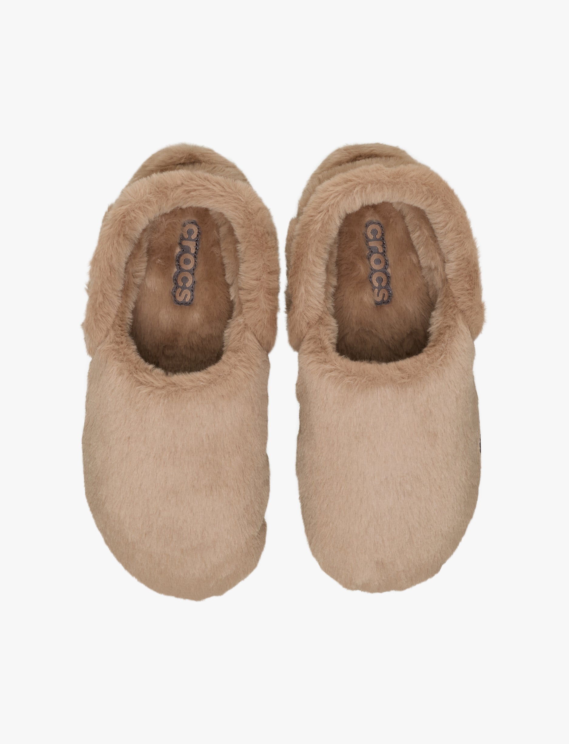 Crocs Classic Unfurgettable Clog - כפכפי קרוקס פרוותיים לנשים בצבע שוקולד חלב