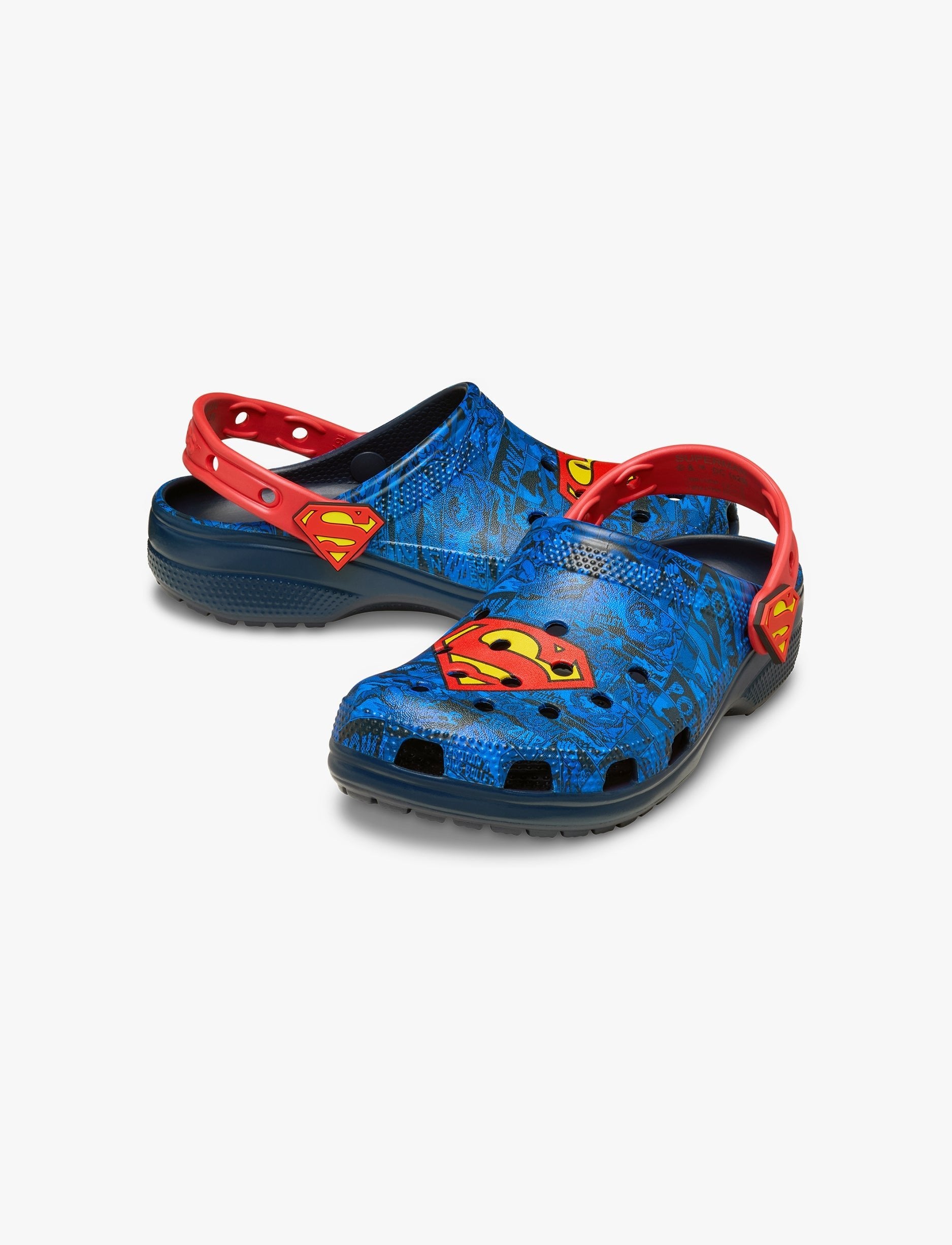 Crocs Superman Classic Clog K - כפכפי קלוג קרוקס סופרמן לילדים בצבע כחול/אדום