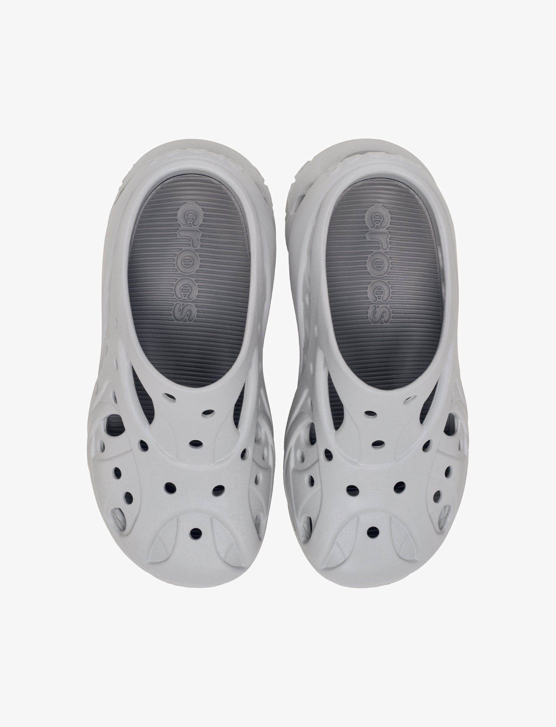 Crocs Caged Clog - כפכפי קרוקס פלטפורמה לנשים בצבע אפור