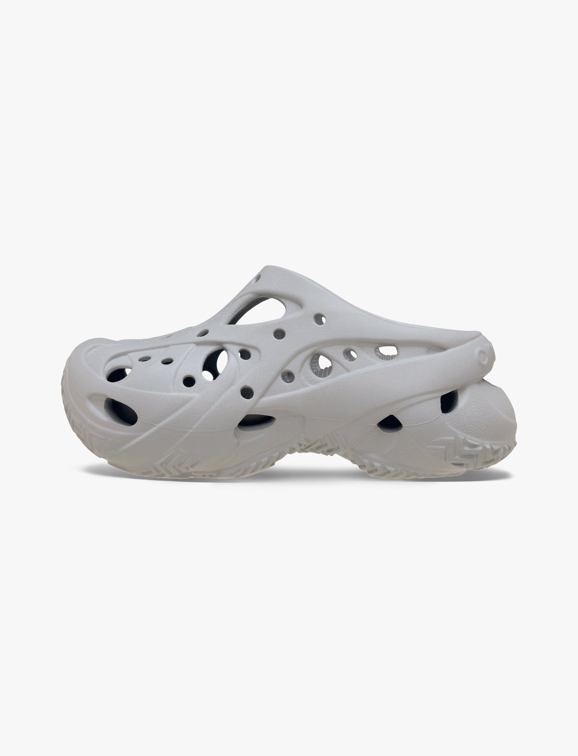 Crocs Caged Clog - כפכפי קרוקס פלטפורמה לנשים בצבע אפור