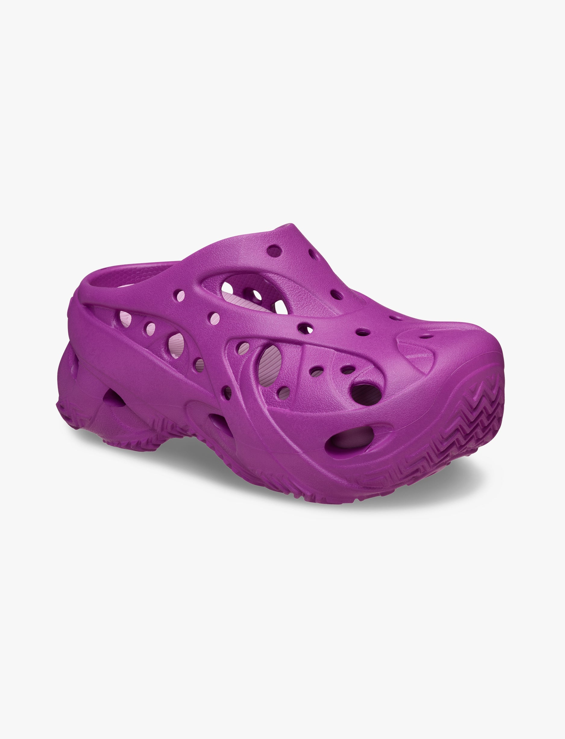 Crocs Caged Clog - כפכפי קרוקס פלטפורמה לנשים בצבע אשכולית