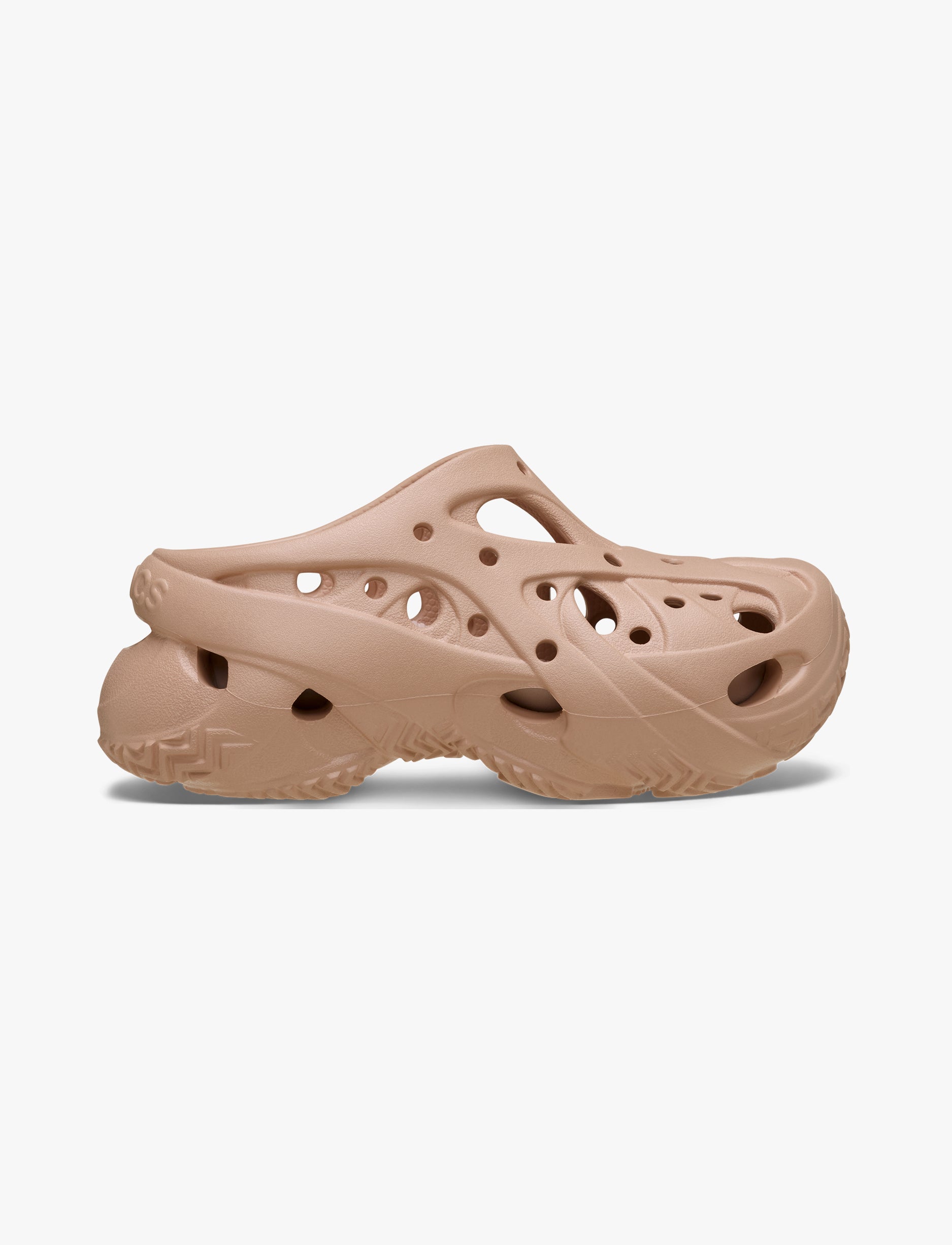 Crocs Caged Clog - כפכפי קרוקס פלטפורמה לנשים בצבע ורוד קרמל