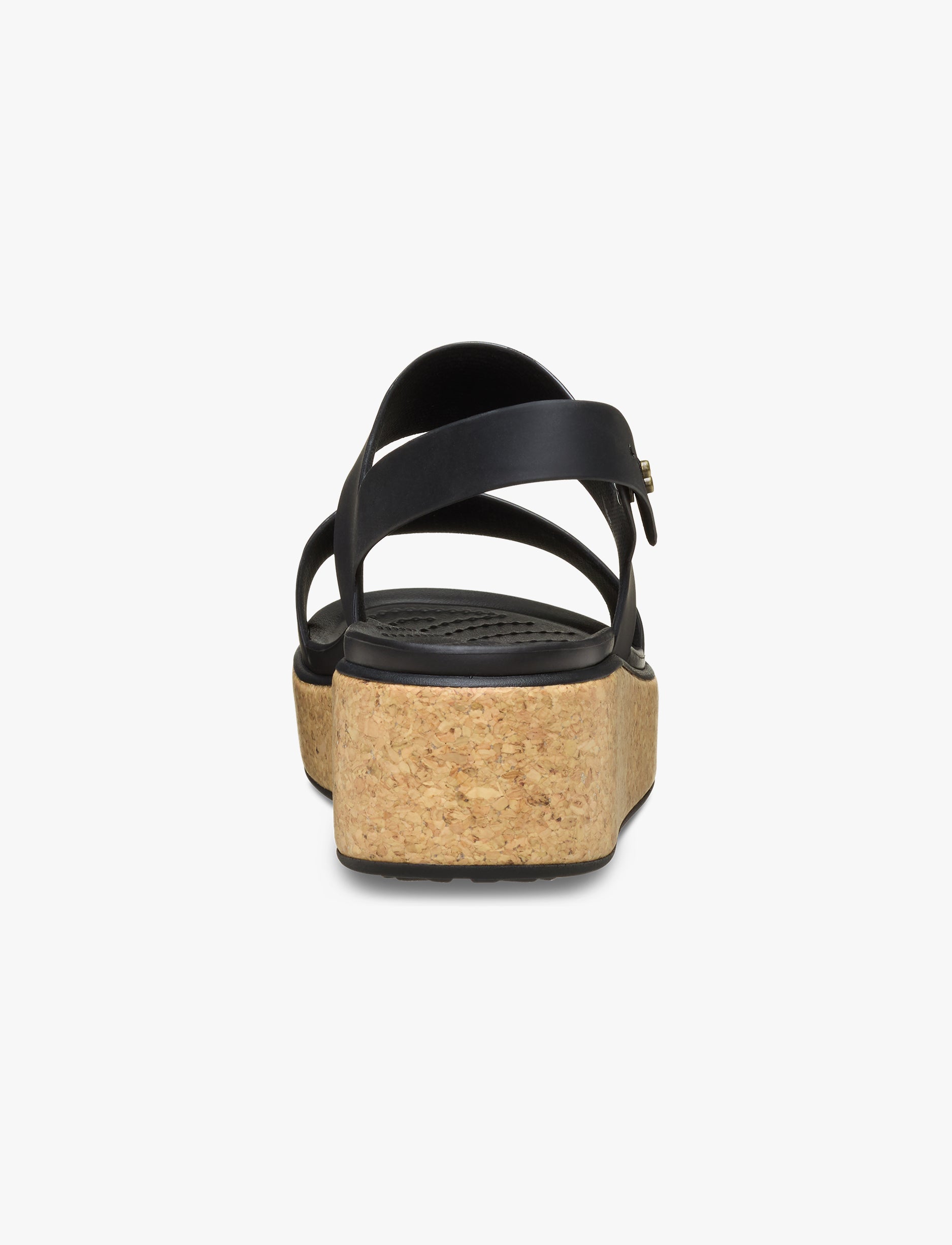 Crocs Brooklyn Cork Low Wedge - סנדלי פלטפורמה קרוקס ברוקלין קורק לנשים בצבע שחור