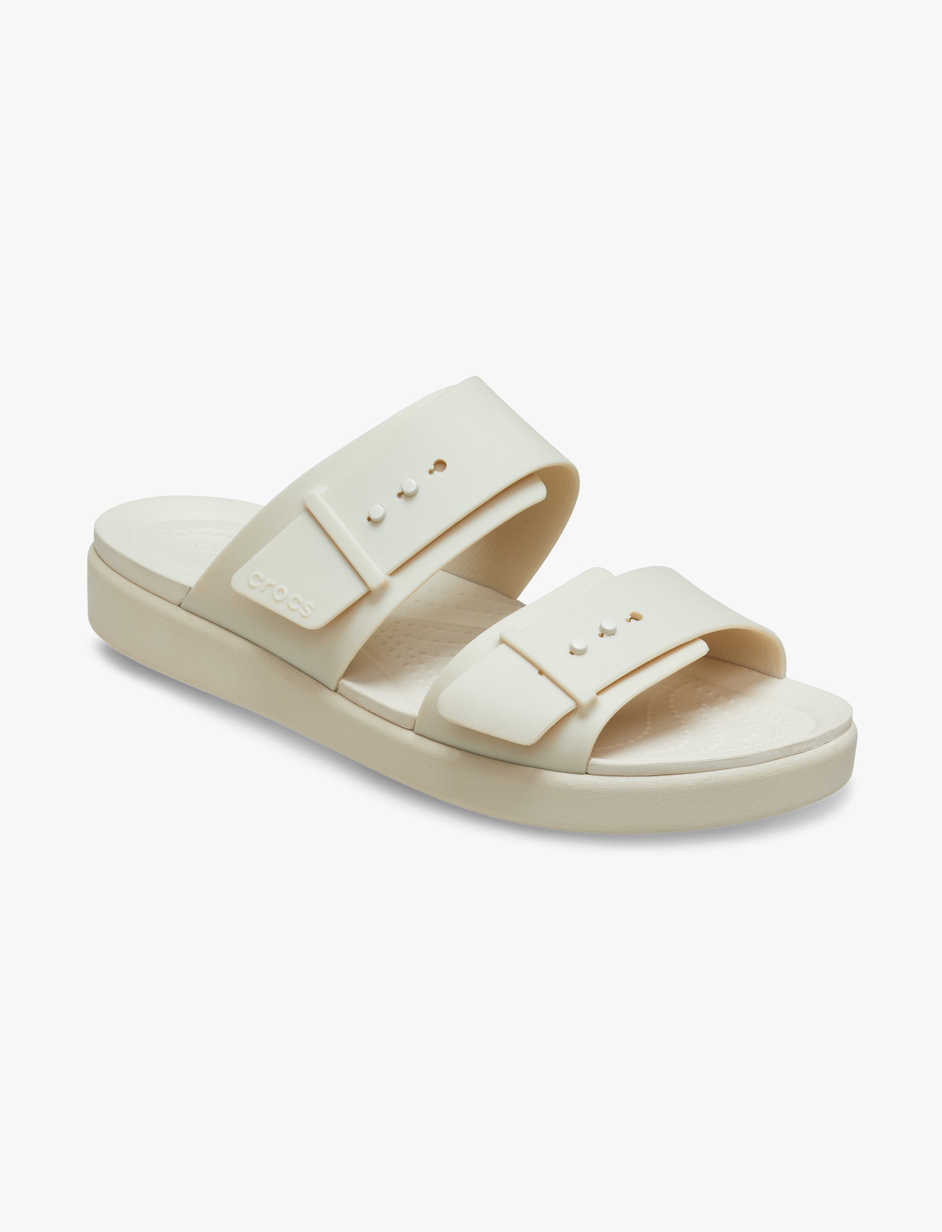 Crocs Brooklyn Buckle Low Low - כפכפי קרוקס ברוקלין לנשים בצבע אבן חול