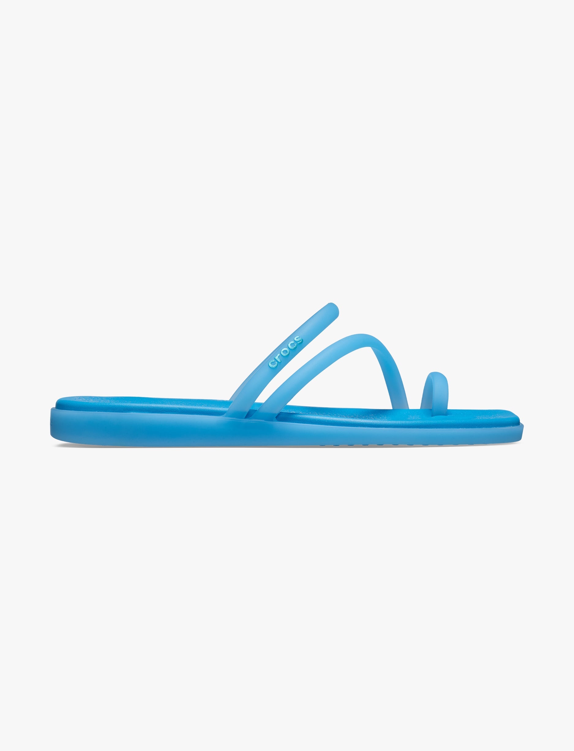 Crocs Miami Frosted Toe Loop - כפכפי אצבע קרוקס מיאמי לנשים בצבע כחול מטאלי/שחור