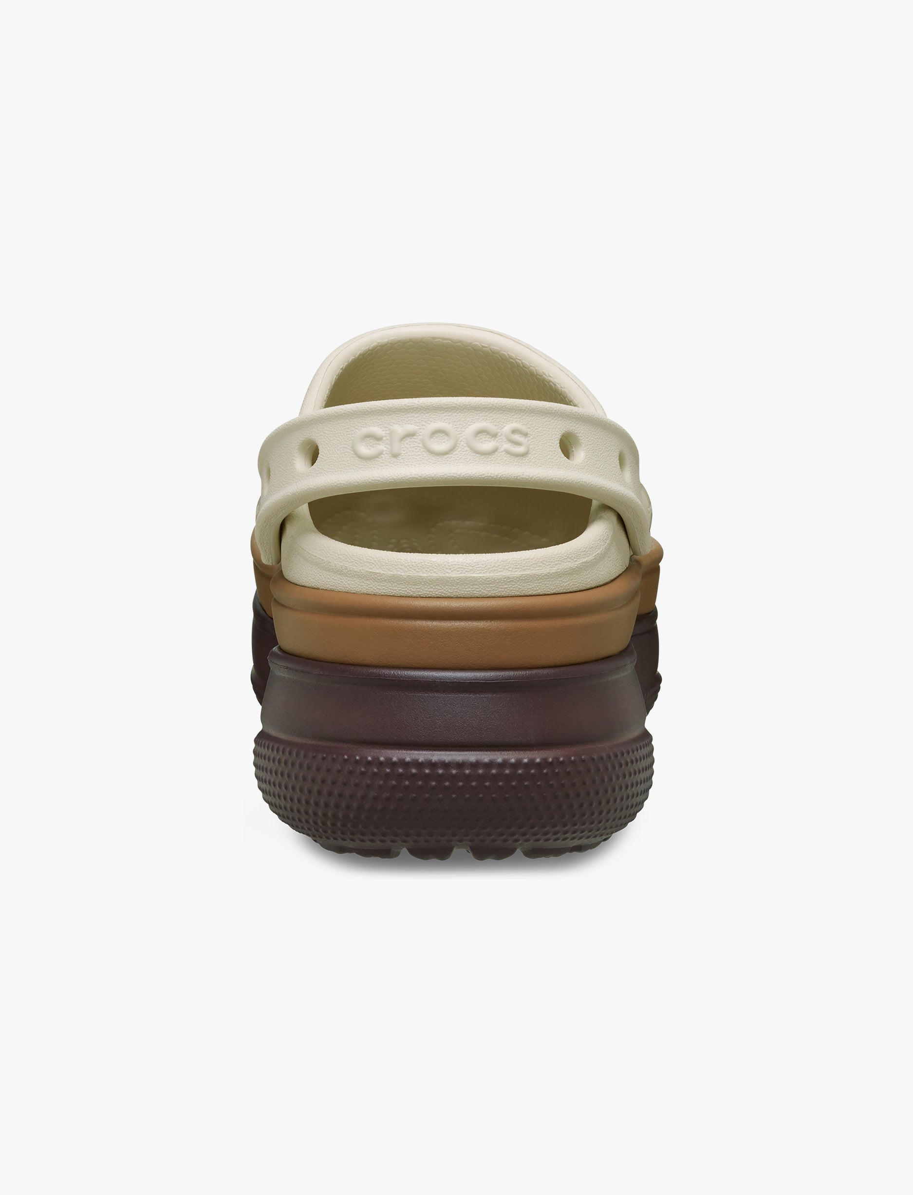 Crocs Classic Stacked Clog - כפכפי פלטפורמה קרוקס לנשים בצבע קרם/מוקה