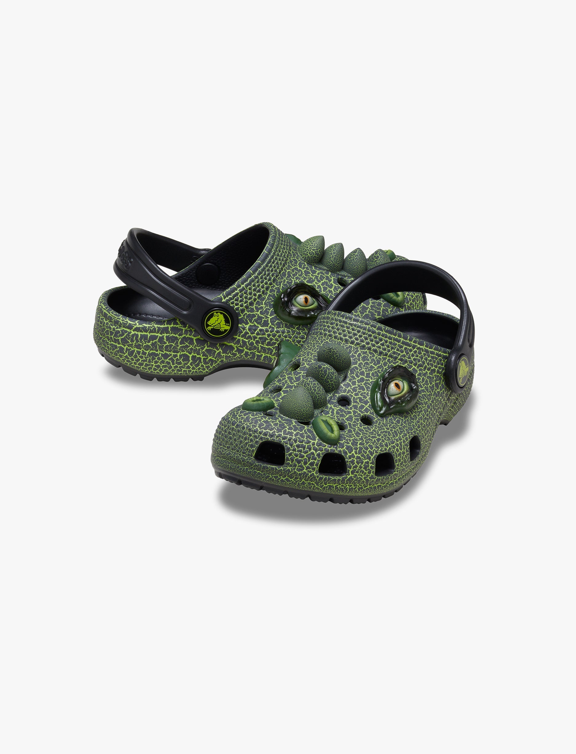 Crocs Classic I AM Scary Dino Clog T - כפכפי קרוקס קלוג דינו בצבע ירוק/שחור