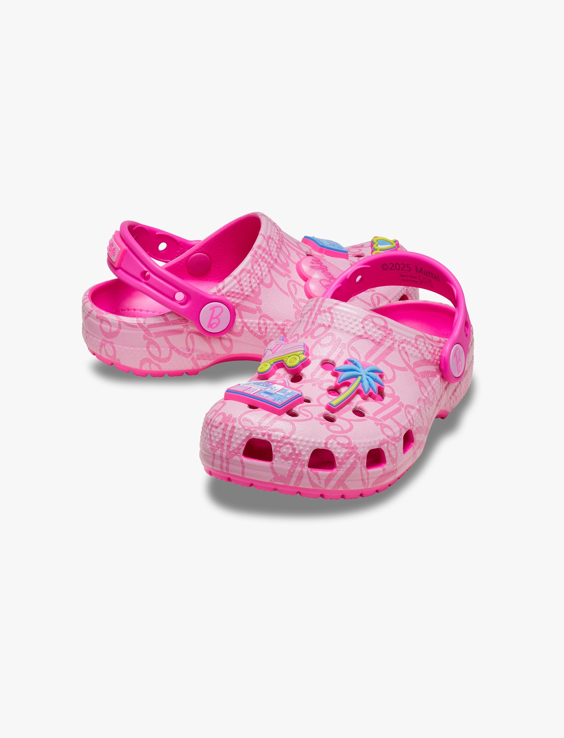 Crocs Barbie Classic Clog T - כפכפי קרוקס קלוג ברבי לבנות בצבע ורוד מידות קטנות