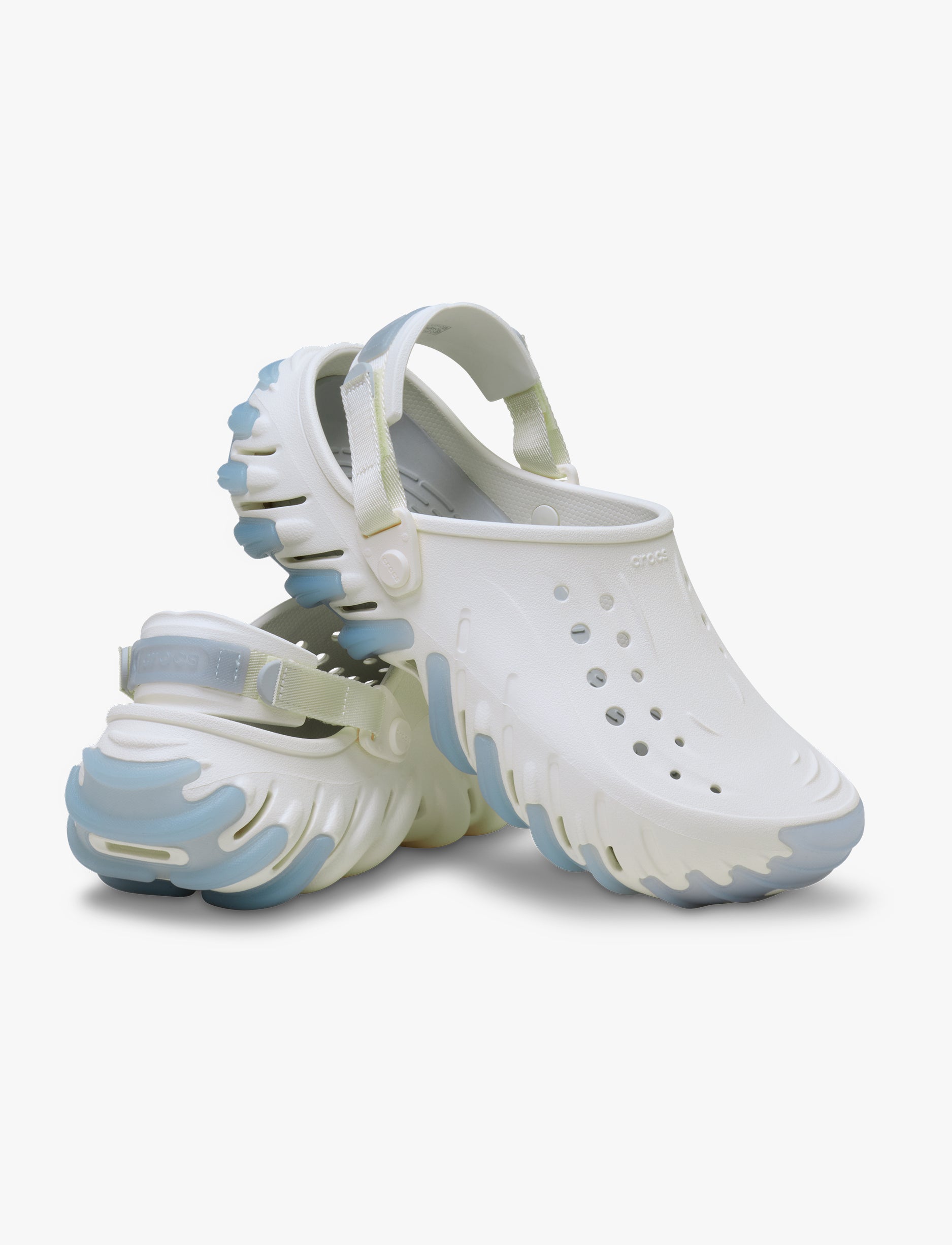 Crocs Echo Icy RO Clog - כפכפי קרוקס אקו קלוג בצבע לבן גיר