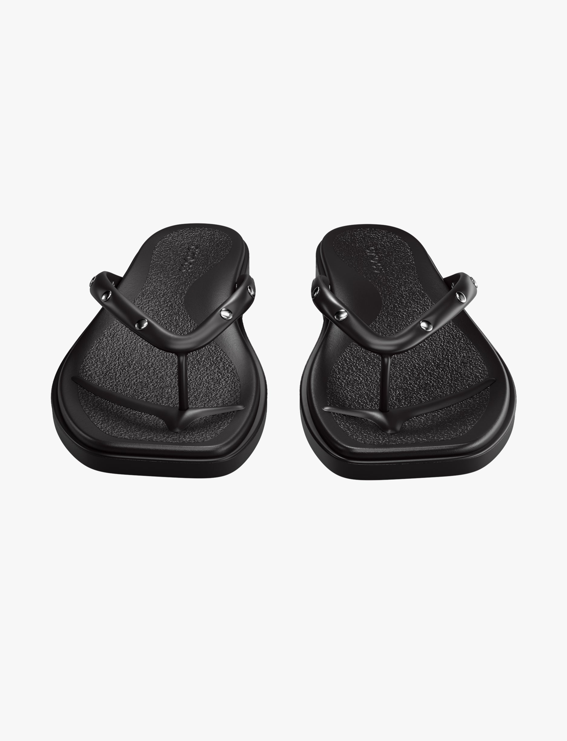 Crocs Miami Studded Flip - כפכפי אצבע קרוקס מיאמי בצבע שחור