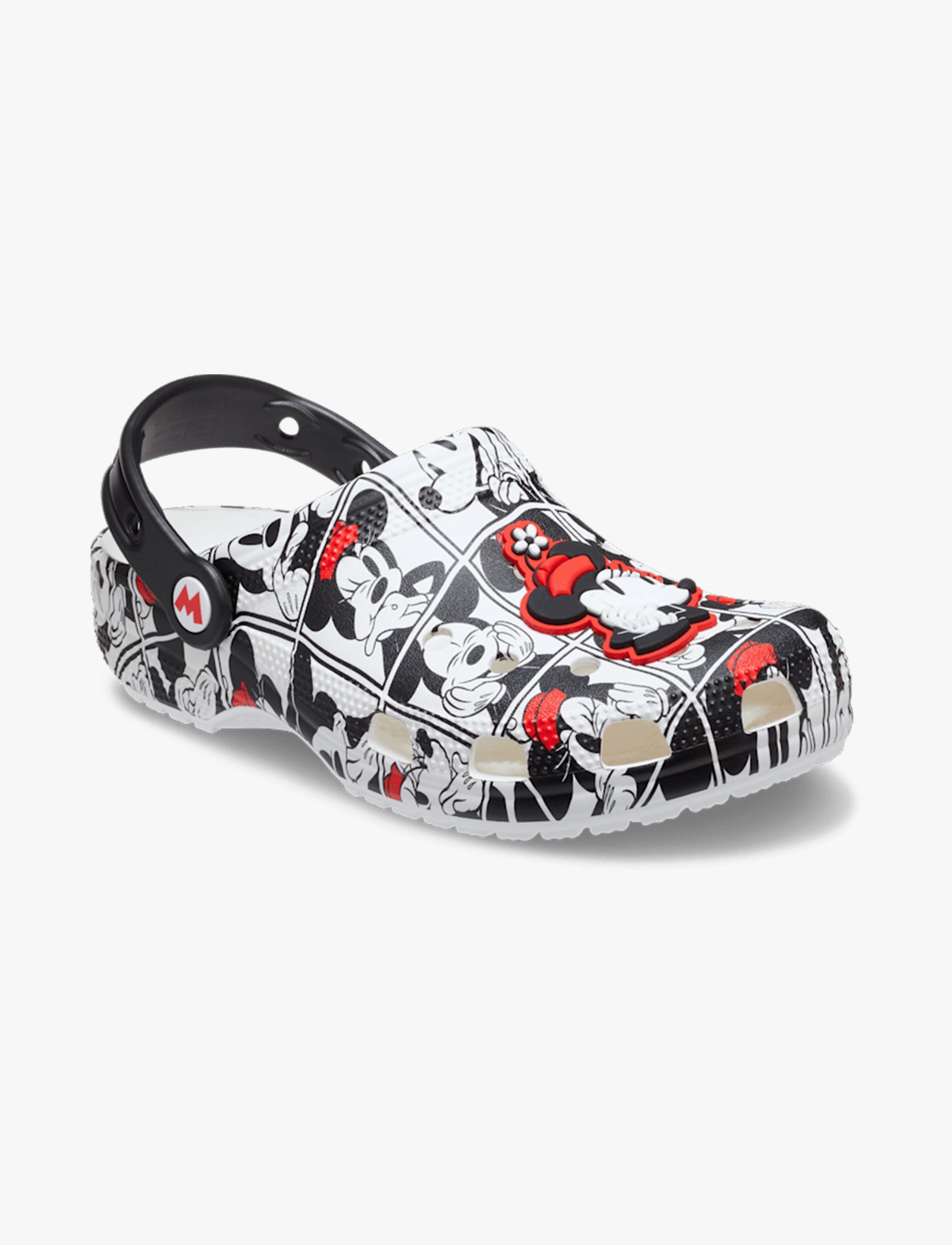 Crocs Mickey and Minnie Classic Clog - כפכפי קלוג קרוקס מיקי ומיני מאוס בצבע לבן/שחור/אדום