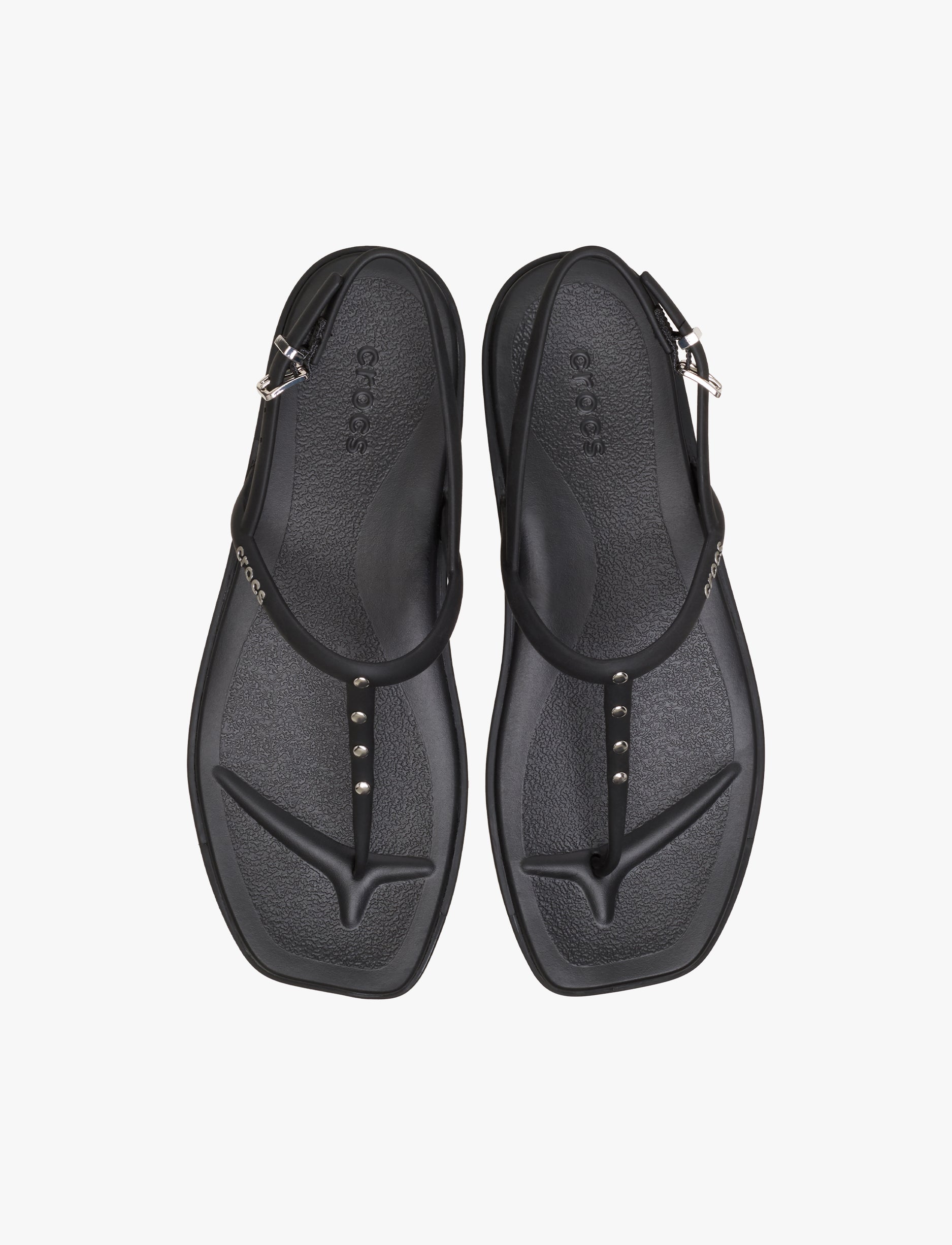 Crocs Miami Studded Thong Flip - סנדלי קרוקס מיאמי לנשים בצבע שחור
