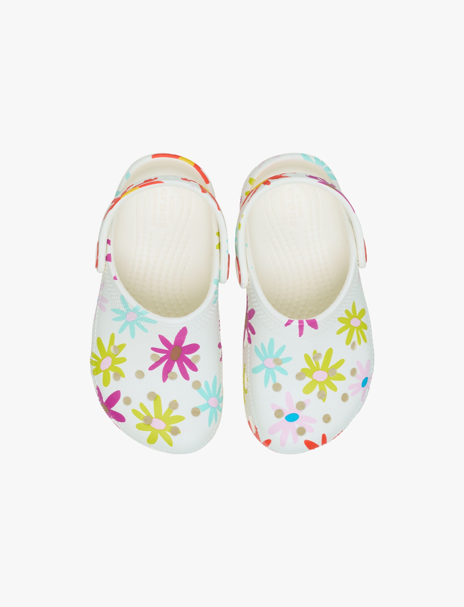 Crocs Classic Crafted Daisy Clog T -  כפכפי קלוג קרוקס בהדפס פרחוני לילדים מידות קטנות