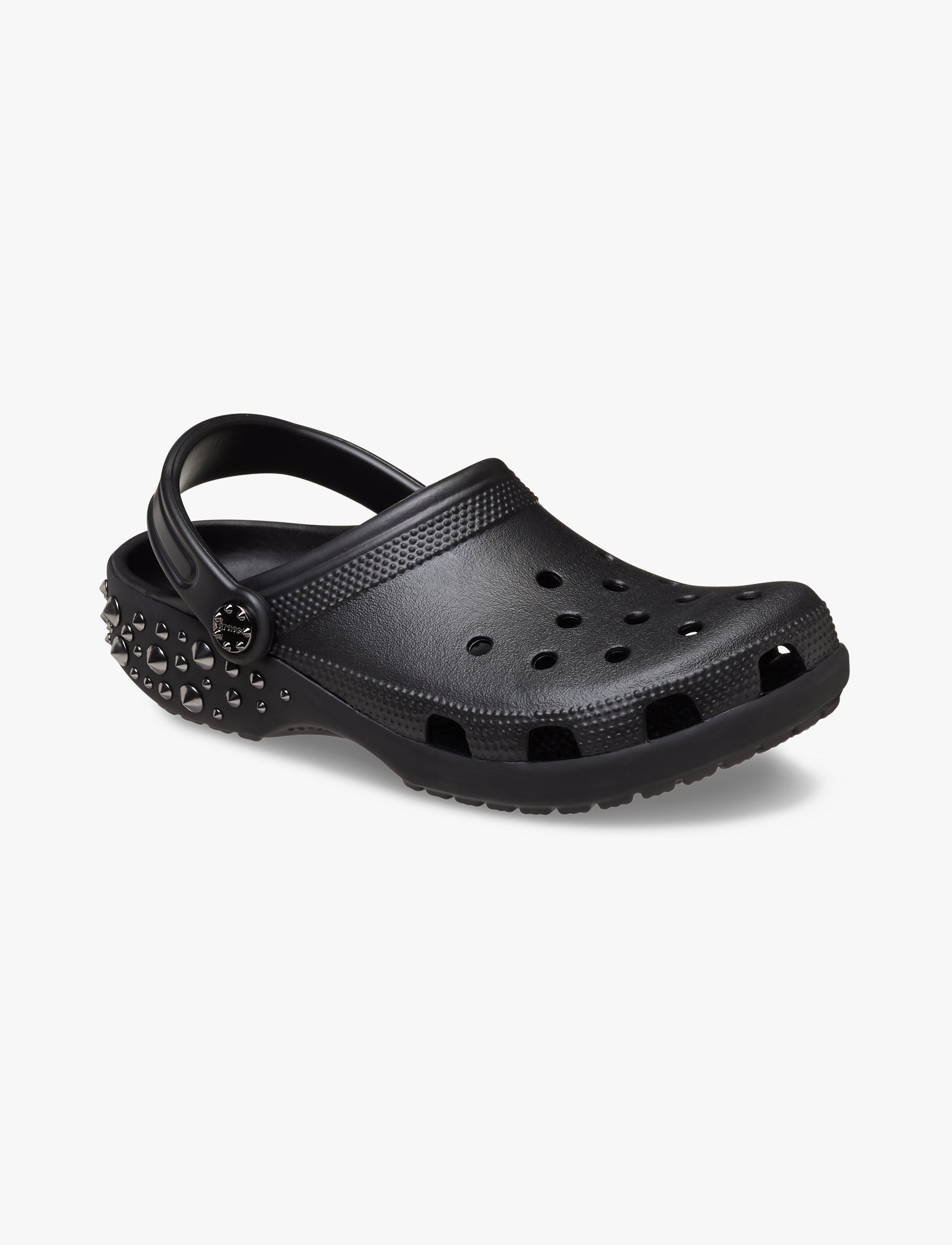 Crocs Classic Studded Clog - כפכפי קרוקס קלוג בעיטור ניטים בצבע שחור