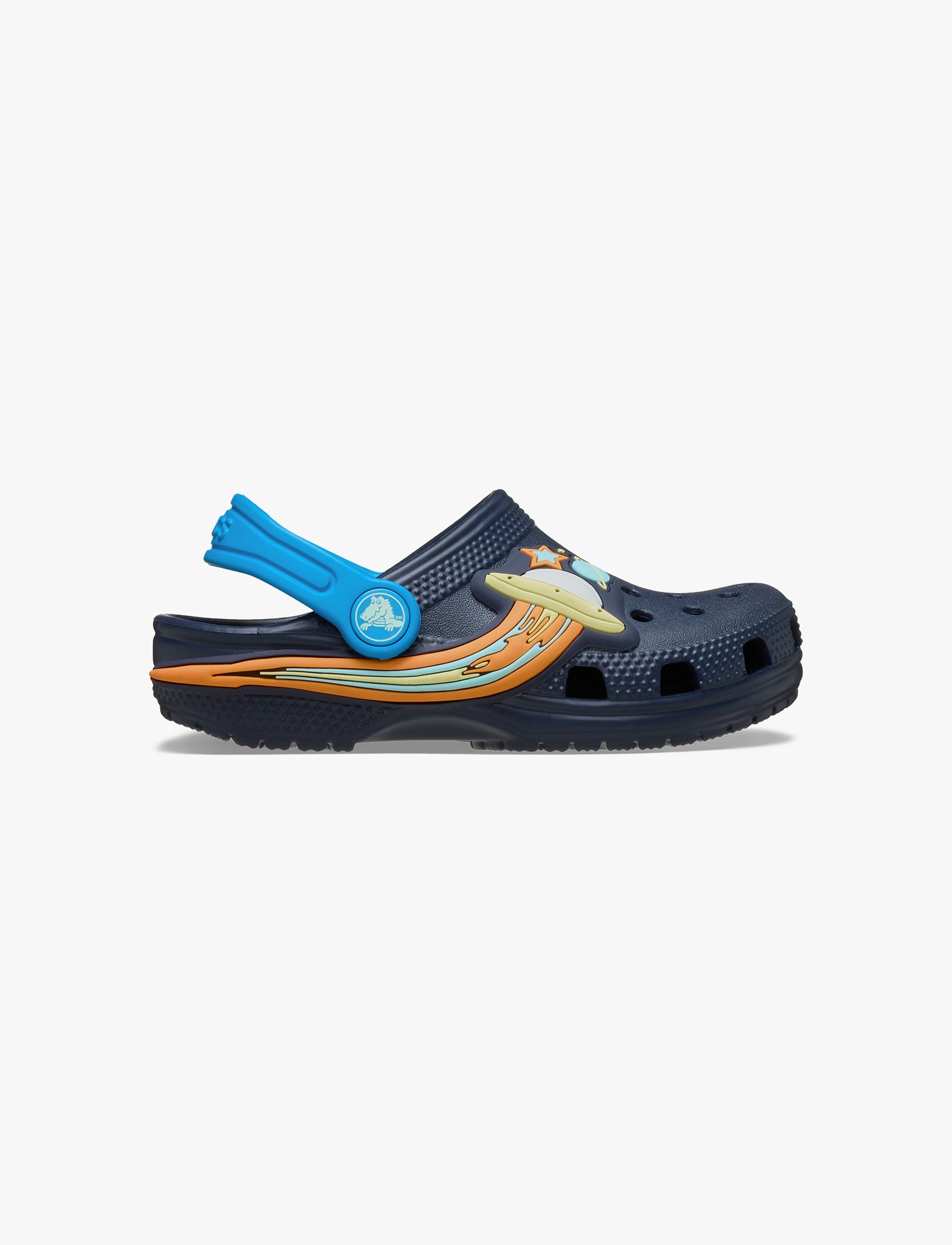 Crocs Classic UFO Lights Clog T- כפכפי קרוקס קלוג לילדים בעיצוב חללית עם אורות בצבע נייבי