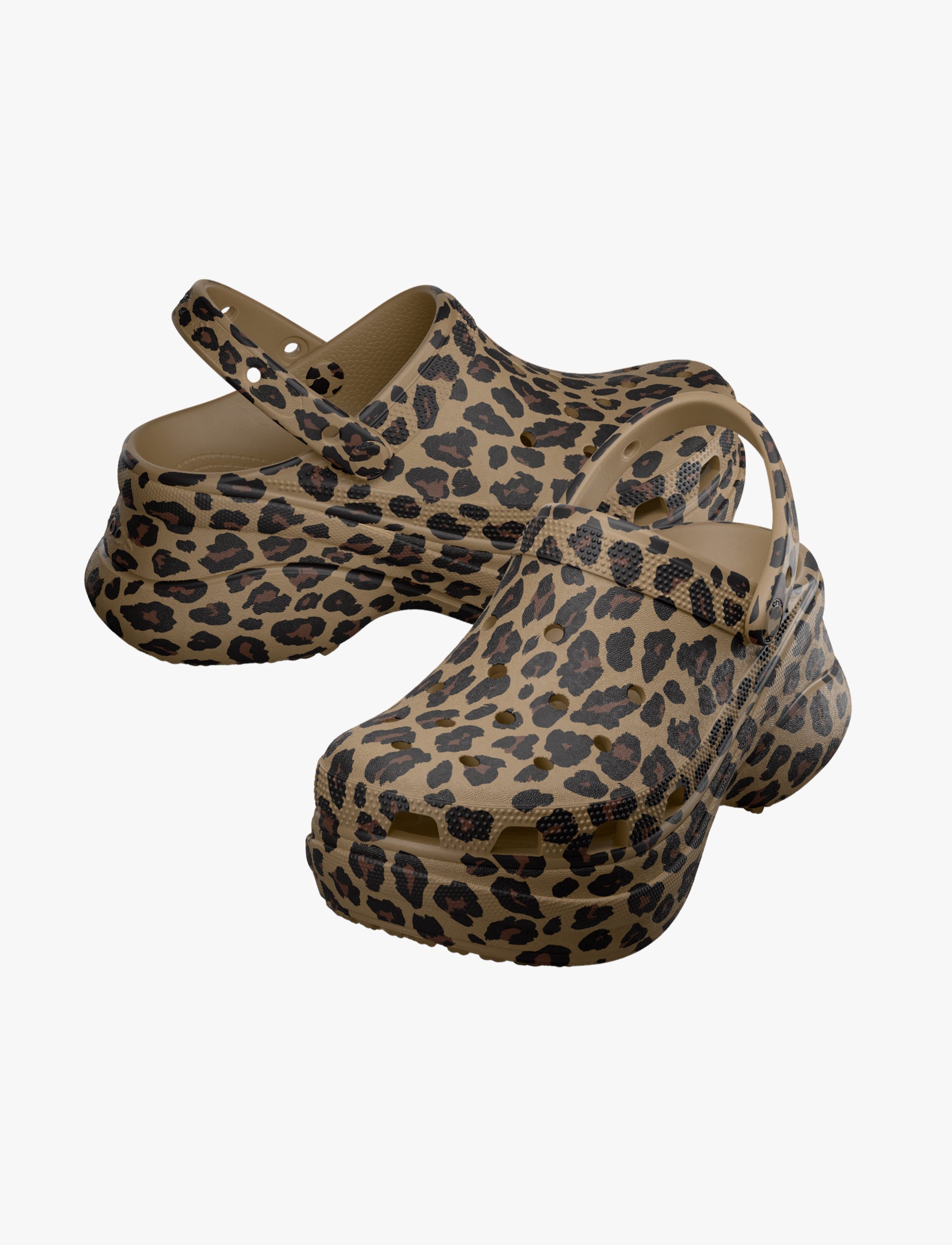 Crocs Bae Animal Clog -  כפכפי קלוג קרוקס ביי פלטפורמה לנשים בהדפס מנומר