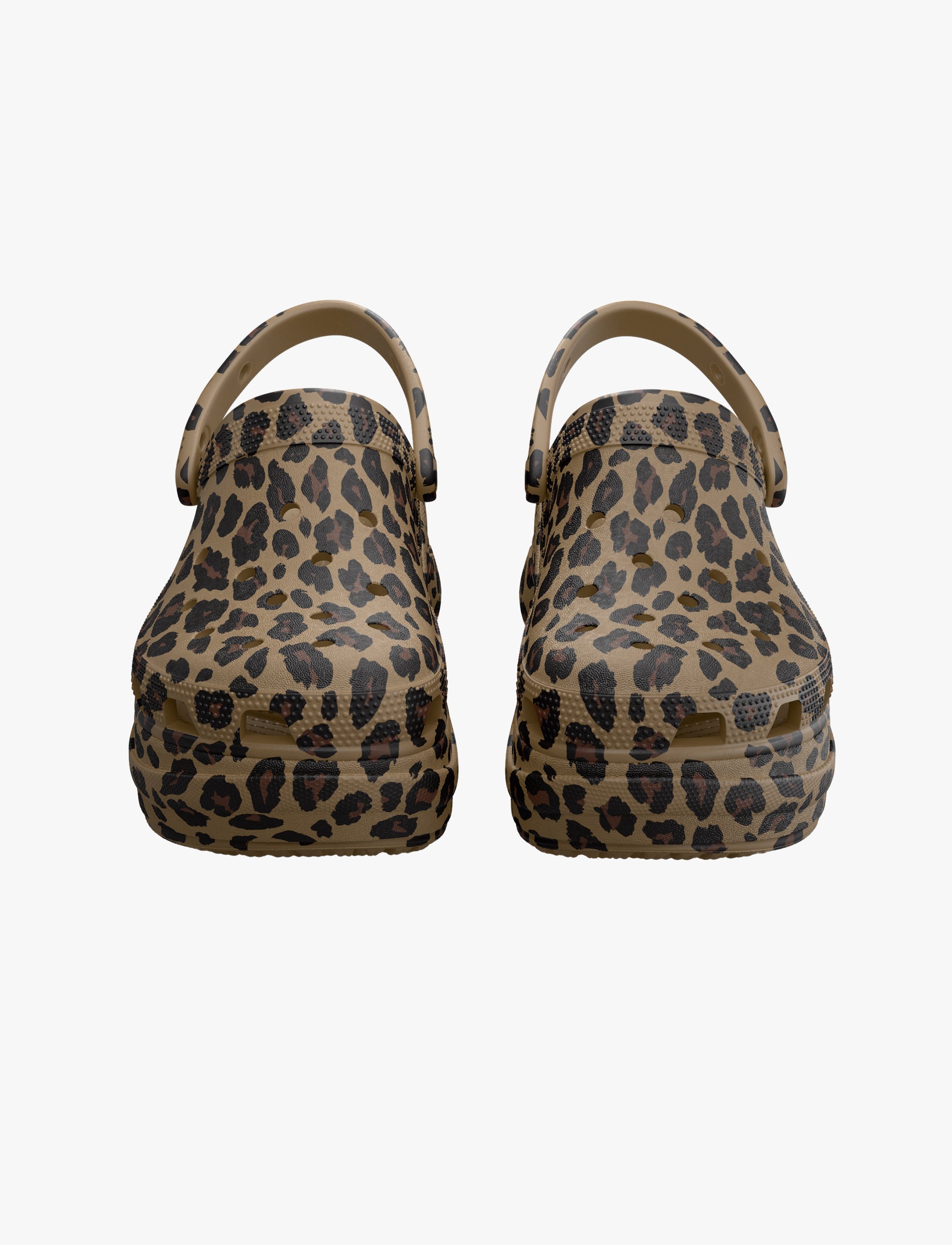 Crocs Bae Animal Clog -  כפכפי קלוג קרוקס ביי פלטפורמה לנשים בהדפס מנומר