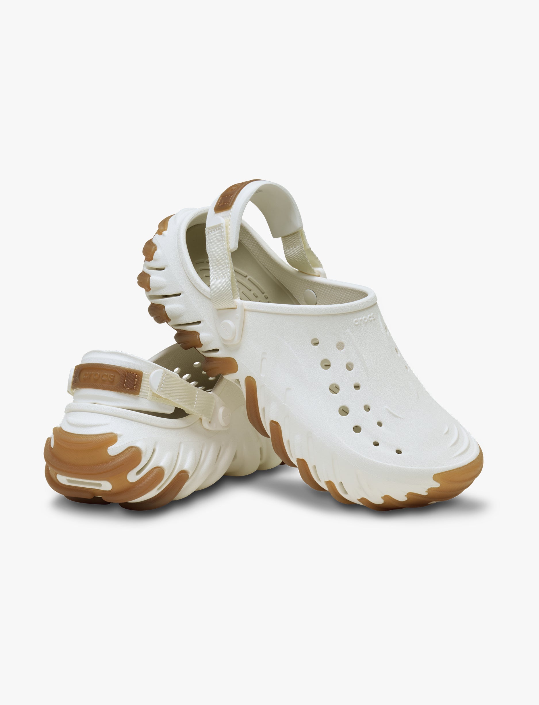 Crocs Echo Gum RO Clog - כפכפי אקו קלוג בצבע לבן גיר