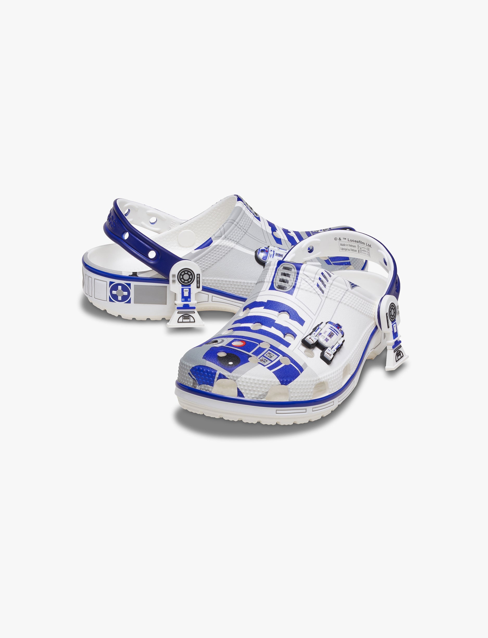 Crocs Kids Star Wars R2-D2 Classic Clog - כפפכי קרוקס קלוג מלחמת הכוכבים לילדים בצבע אפור/לבן/סגול