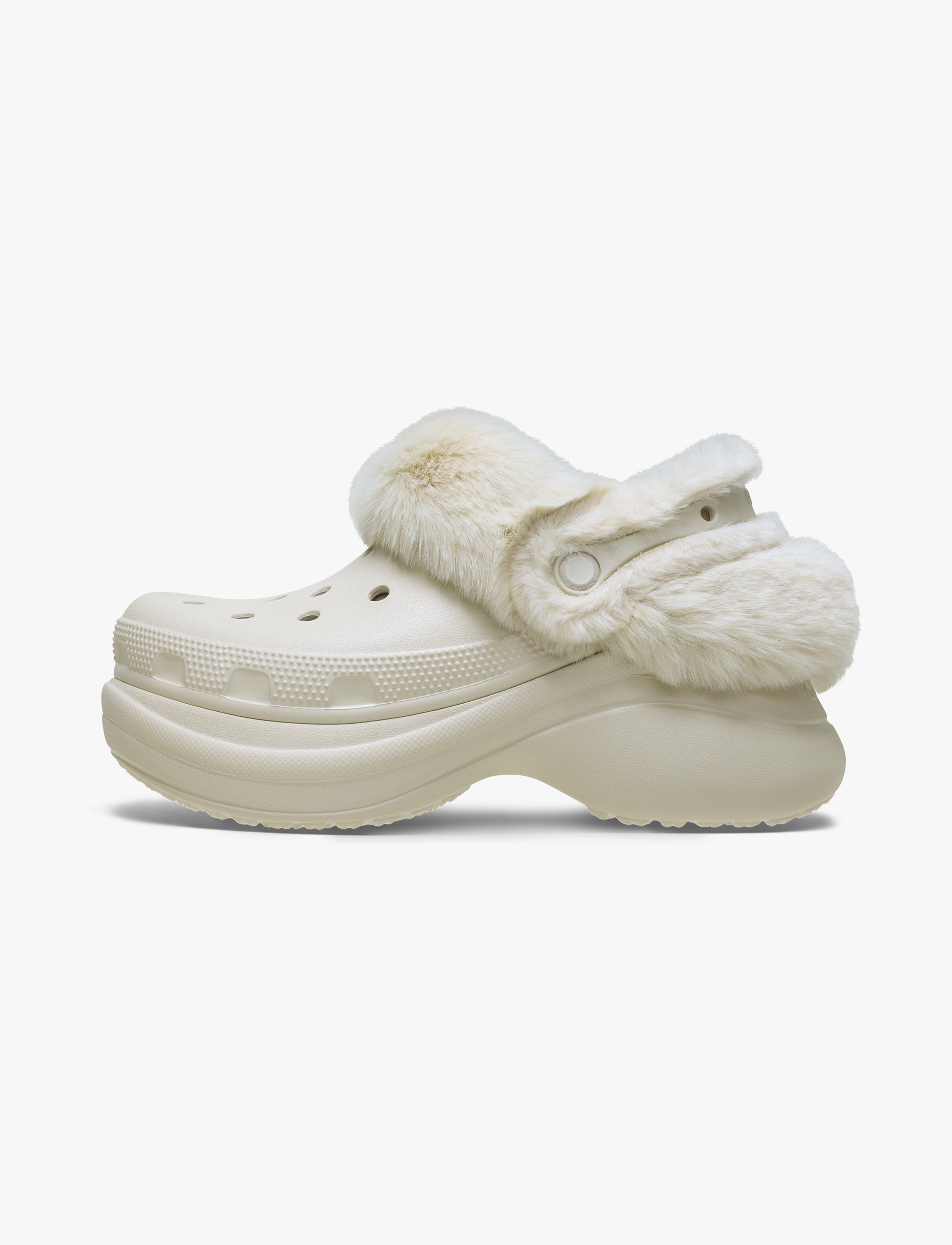 Crocs Bae Lined Clog - כפכפים פרוותיים קרוקס פלטפורמה ביי לנשים בצבע סטוקו