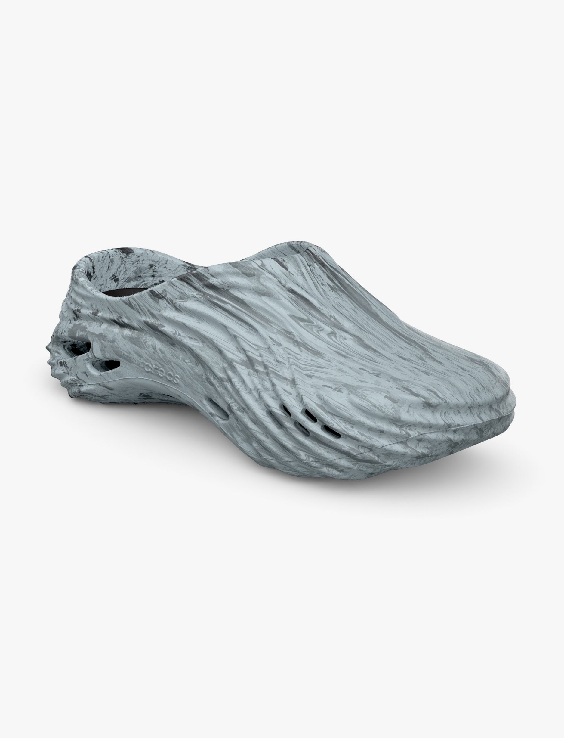 Crocs Echo Marbled Wave - כפכפי קרוקס אקו קלוג בצבע שחור/לבן
