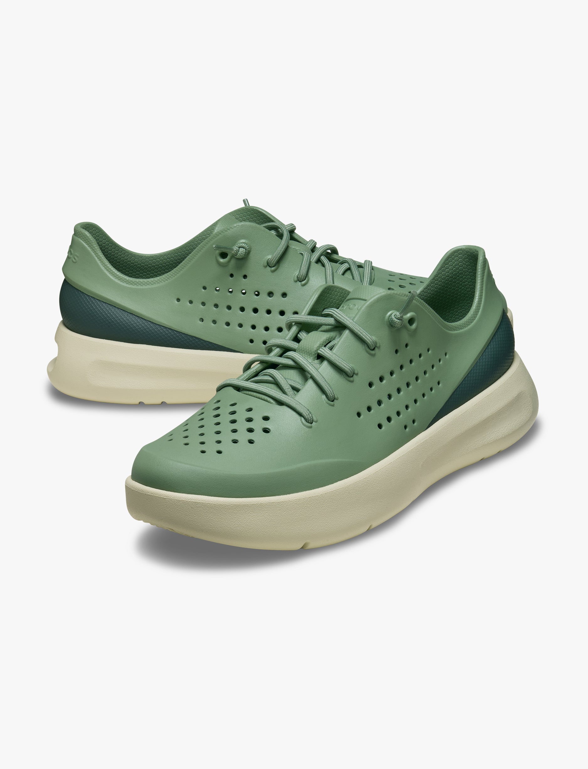 Crocs Men’s InMotion Heel Block Pacer - נעלי סניקרס קרוקס לגברים בצבע ירוק אזוב