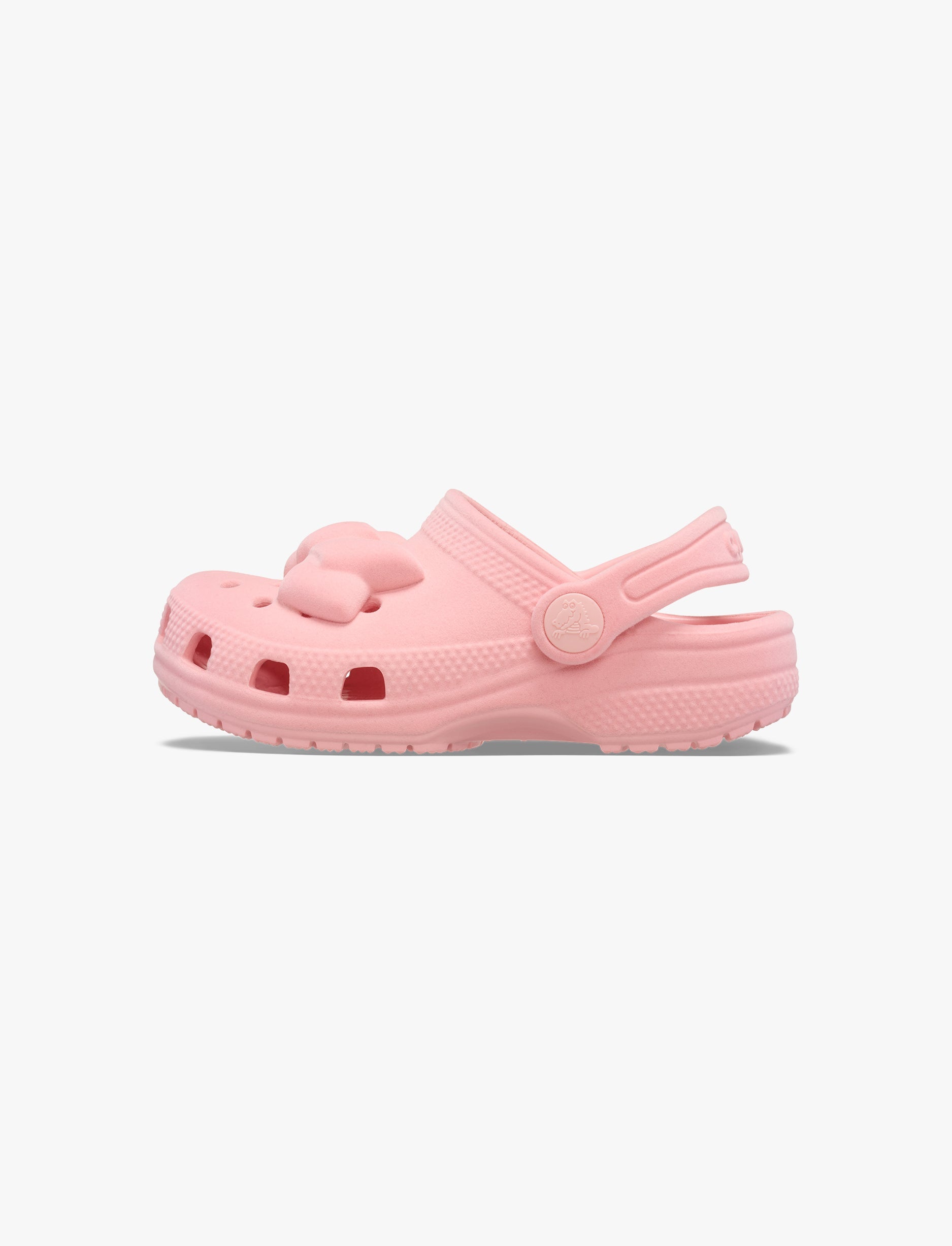 Crocs Classic Velvet Bow Clog T - כפכפי קלוג קרוקס לילדות בעיטור פפיון בצבע ורוד