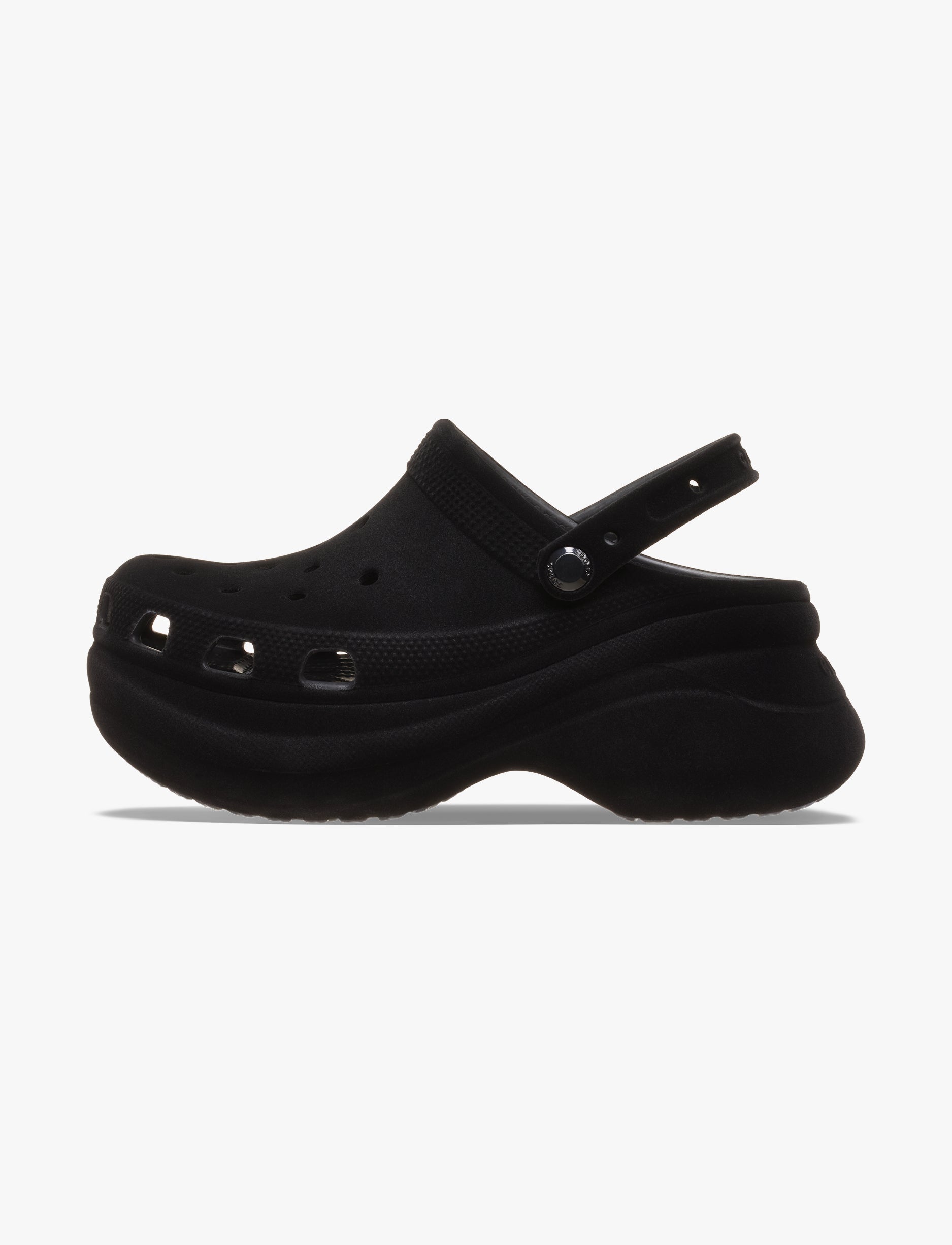 Crocs Bae Velvet Clog - כפכפי קרוקס קלוג פלטפורמה ביי קטיפה לנשים בצבע שחור