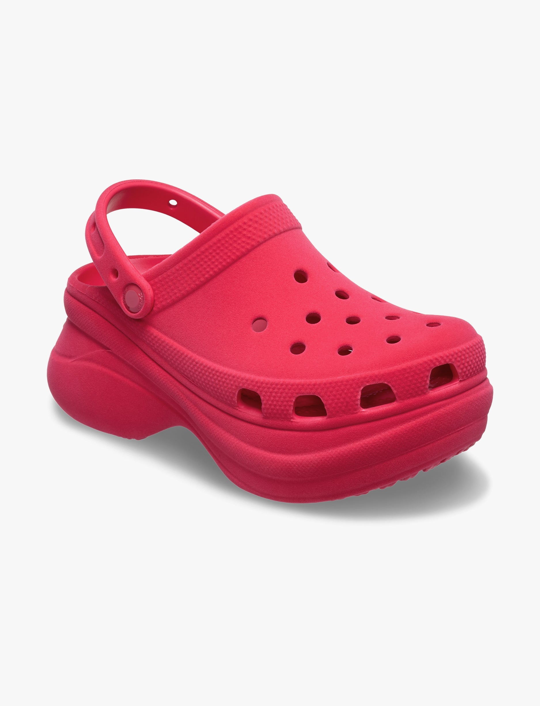 Crocs Bae Velvet Clog - כפכפי קרוקס קלוג פלטפורמה ביי קטיפה לנשים בצבע רסברי דיגיטל