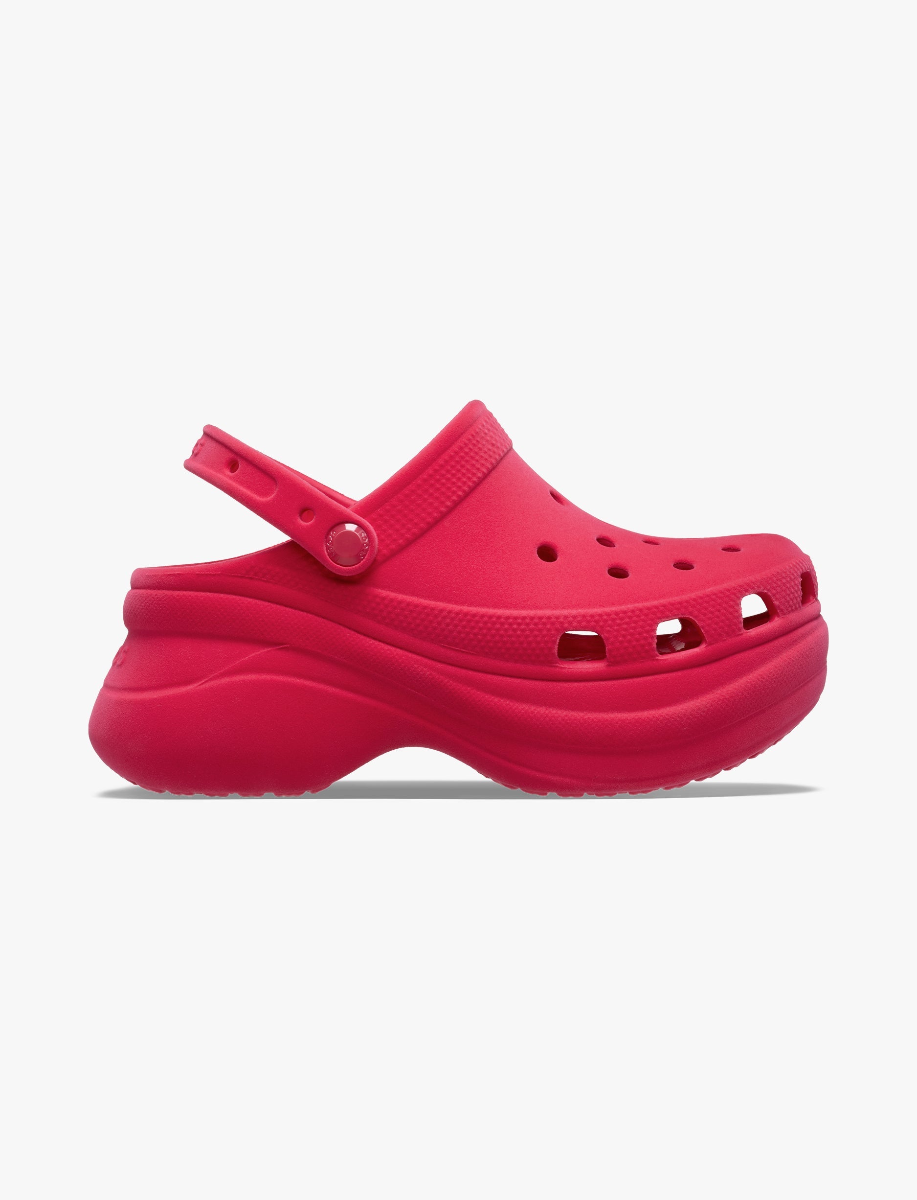 Crocs Bae Velvet Clog - כפכפי קרוקס קלוג פלטפורמה ביי קטיפה לנשים בצבע רסברי דיגיטל