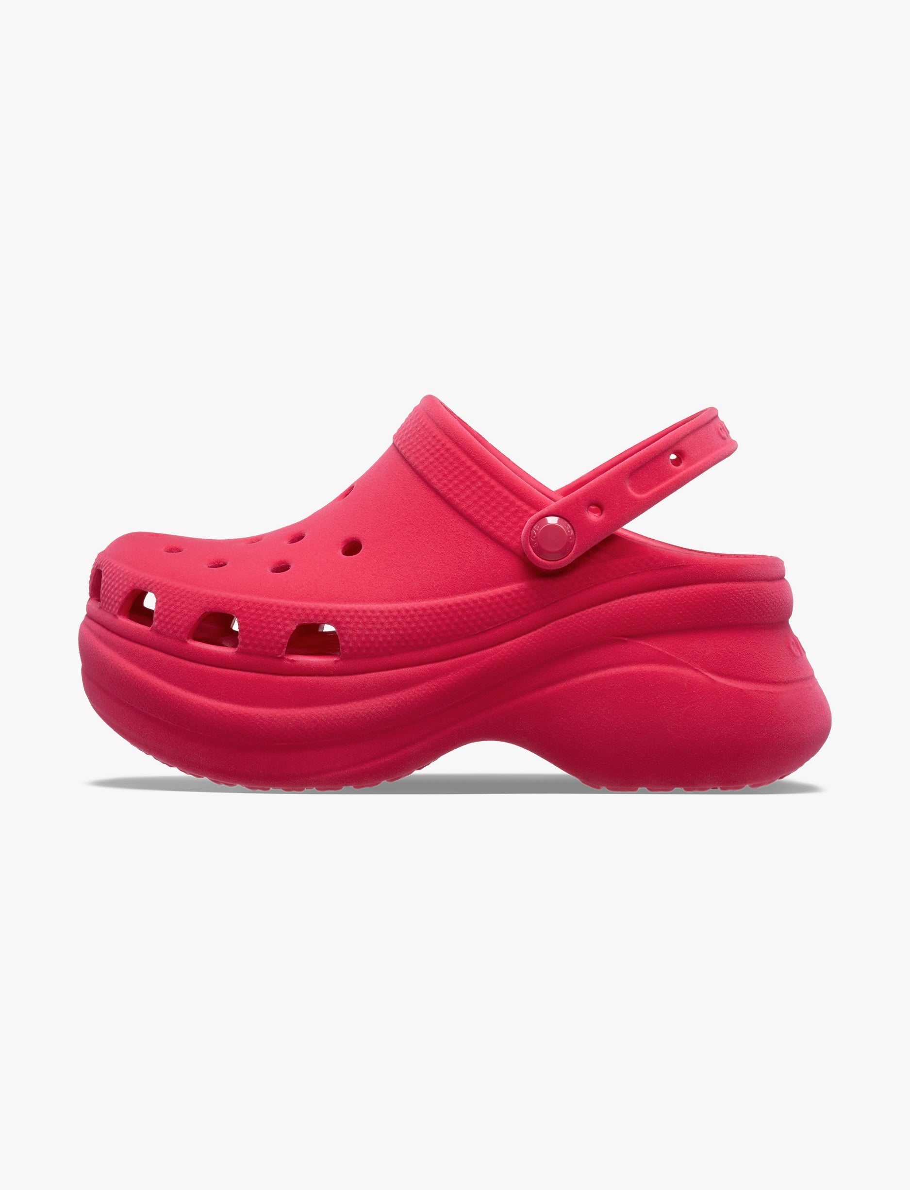 Crocs Bae Velvet Clog - כפכפי קרוקס קלוג פלטפורמה ביי קטיפה לנשים בצבע רסברי דיגיטל