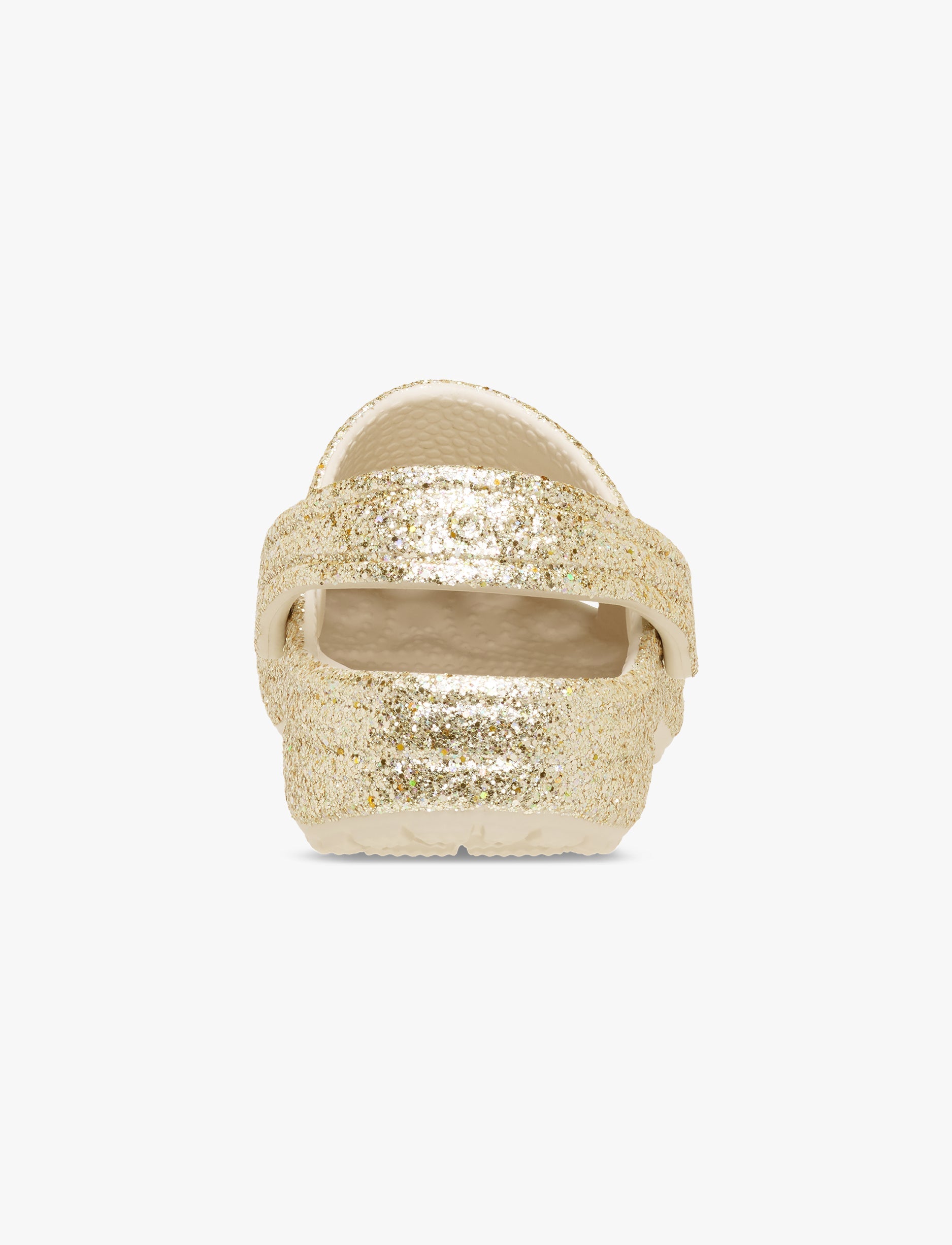 Crocs Classic Chunky Glitter Clog T- כפכפי קלוג קרוקס נצנצים לבנות בצבע אבן/חול