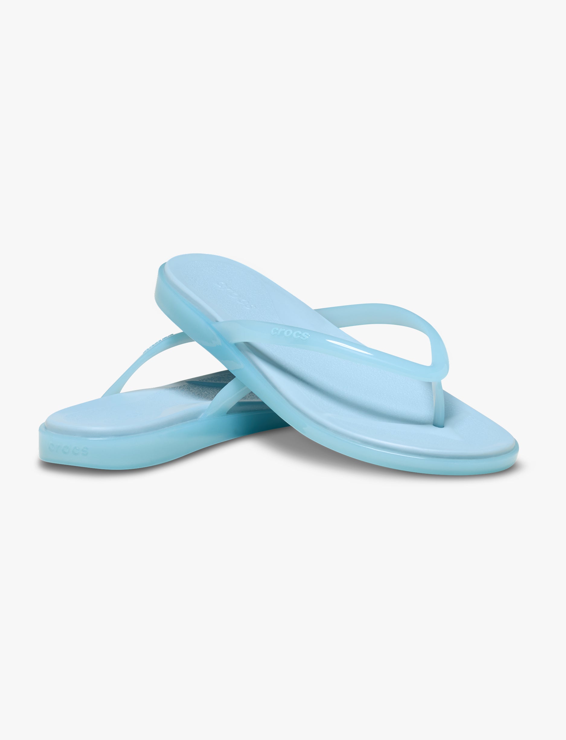 Crocs Miami Round Toe Jelly -  כפכפי אצבע מיאמי קרוקס לנשים בצבע כחול שמיים ג'לי