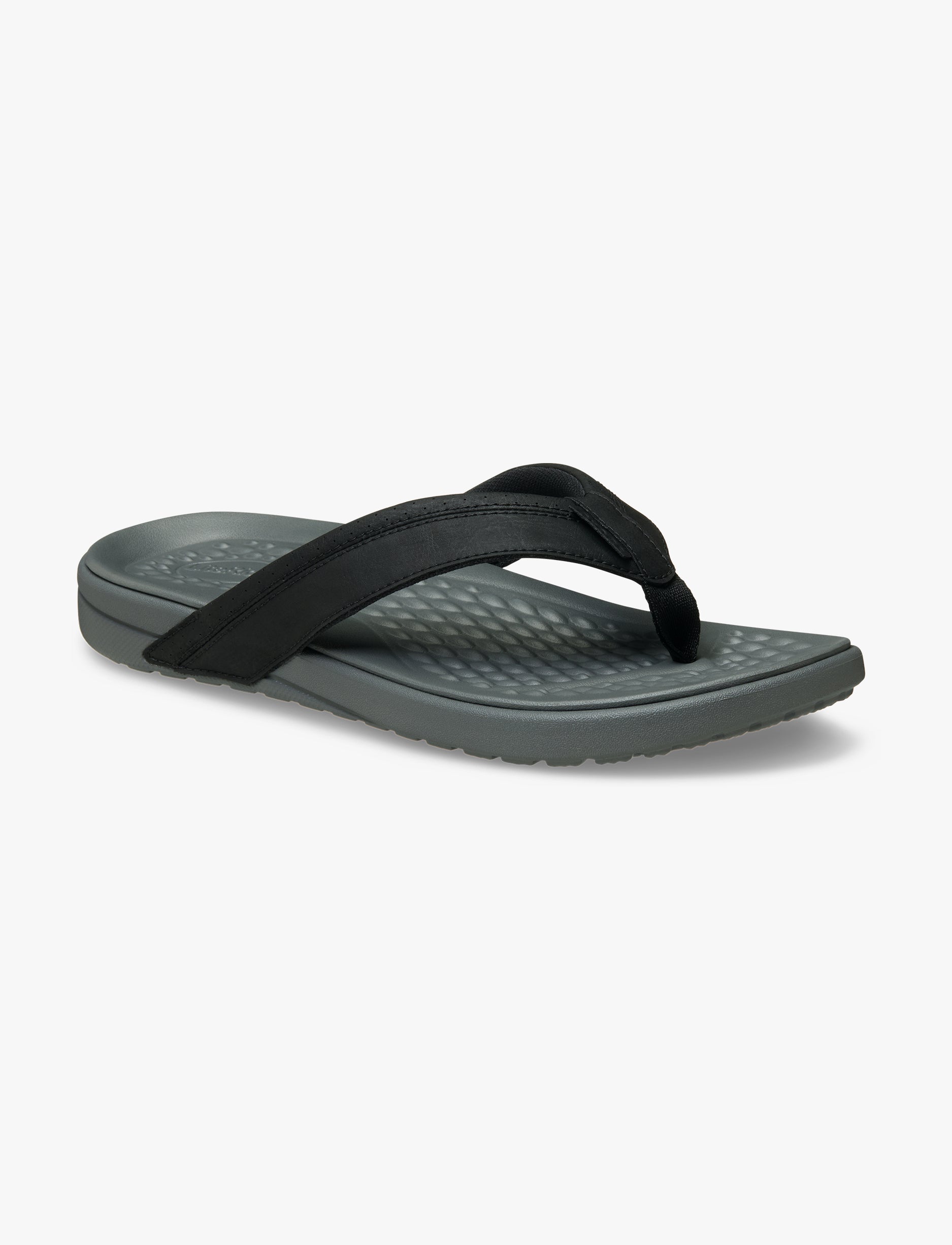Crocs Yukon Surf LR Flip - כפכפי אצבע קרוקס לגברים בצבע אפור סלייט/שחור