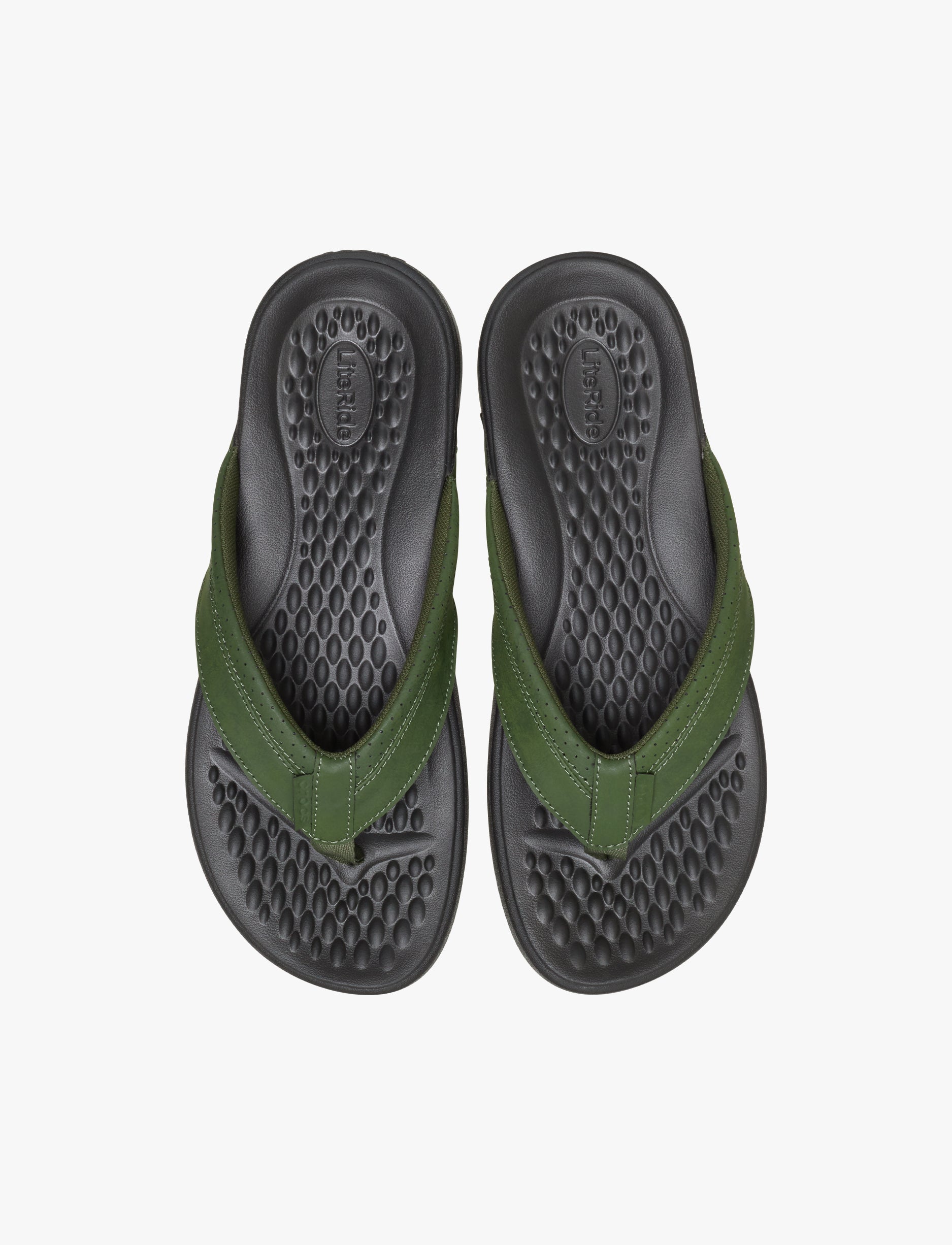 Crocs Yukon Surf LR Flip - כפכפי אצבע קרוקס לגברים בצבע ארמי ירוק / שחור