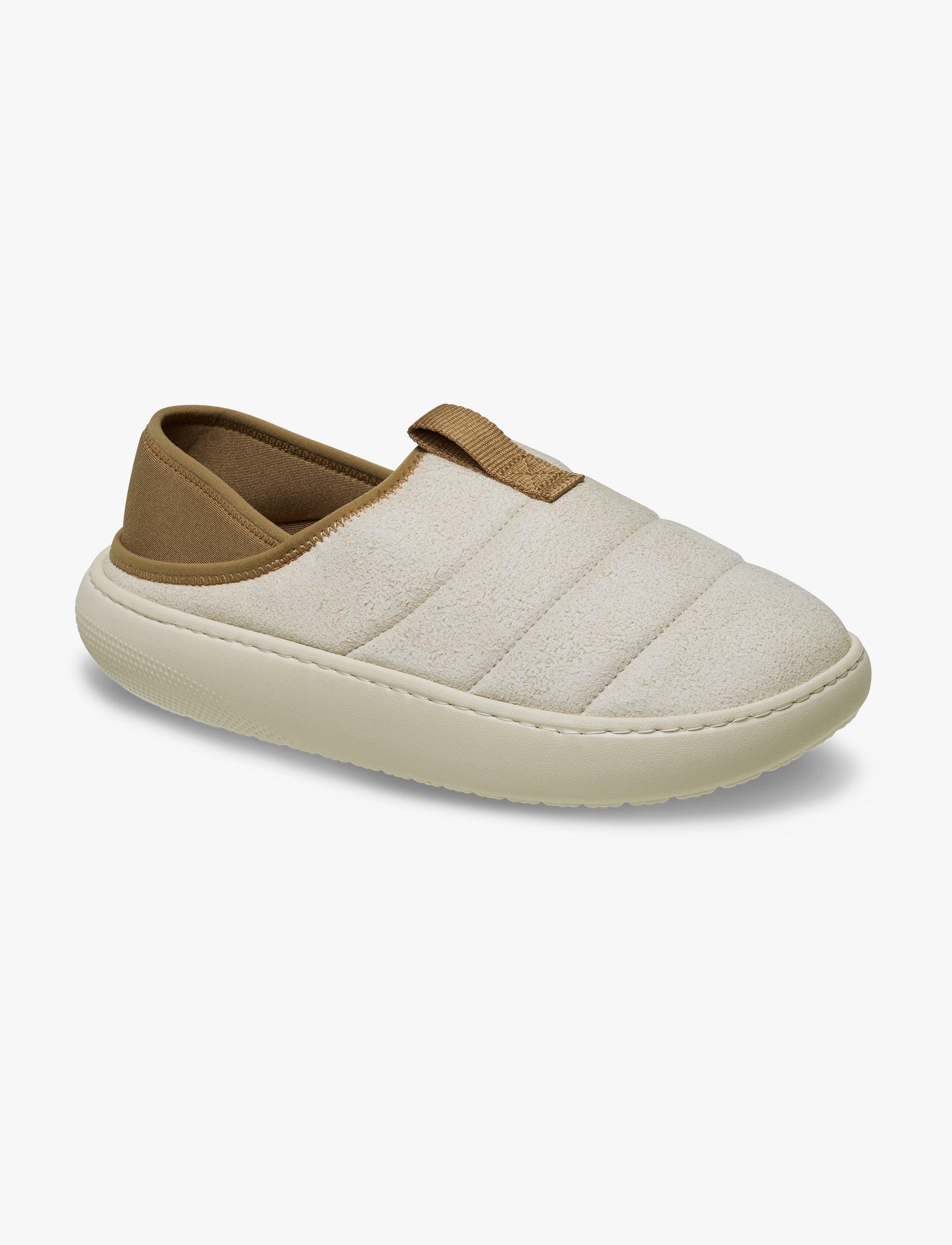 Crocs Classic Vegan Suede Moc - כפכפי פרווה קרוקס בצבע אבן חול