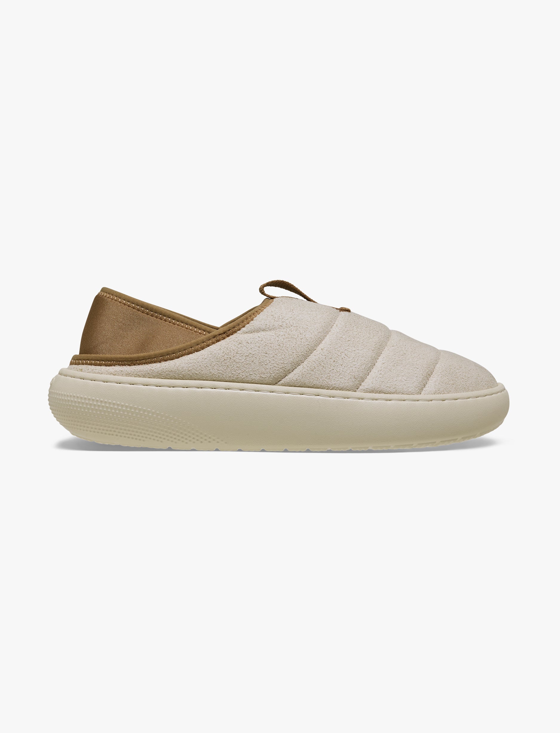 Crocs Classic Vegan Suede Moc - כפכפי פרווה קרוקס בצבע אבן חול