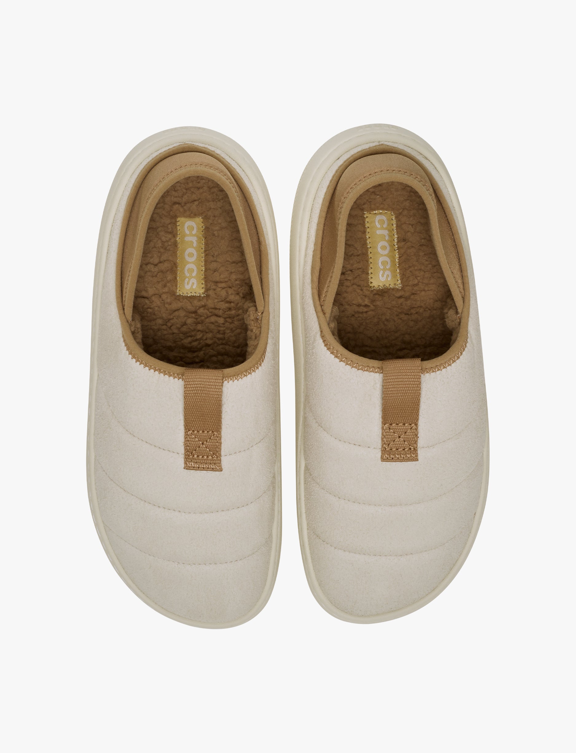 Crocs Classic Vegan Suede Moc - כפכפי פרווה קרוקס בצבע אבן חול