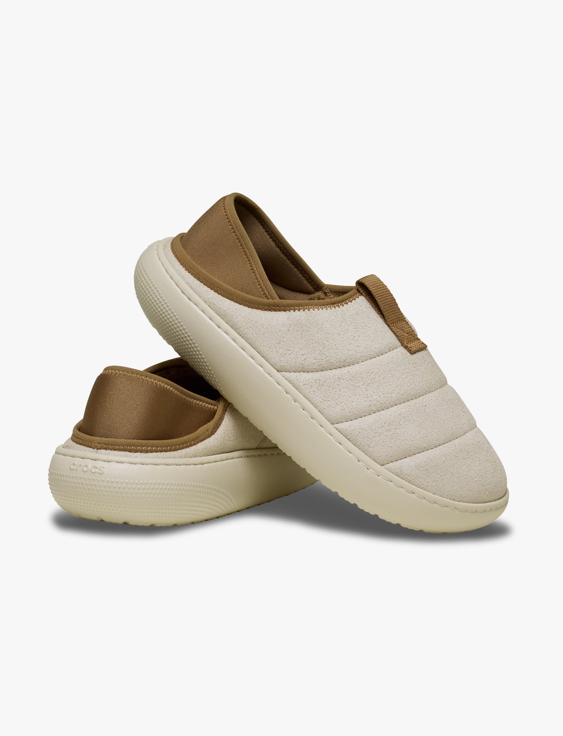 Crocs Classic Vegan Suede Moc - כפכפי פרווה קרוקס בצבע אבן חול