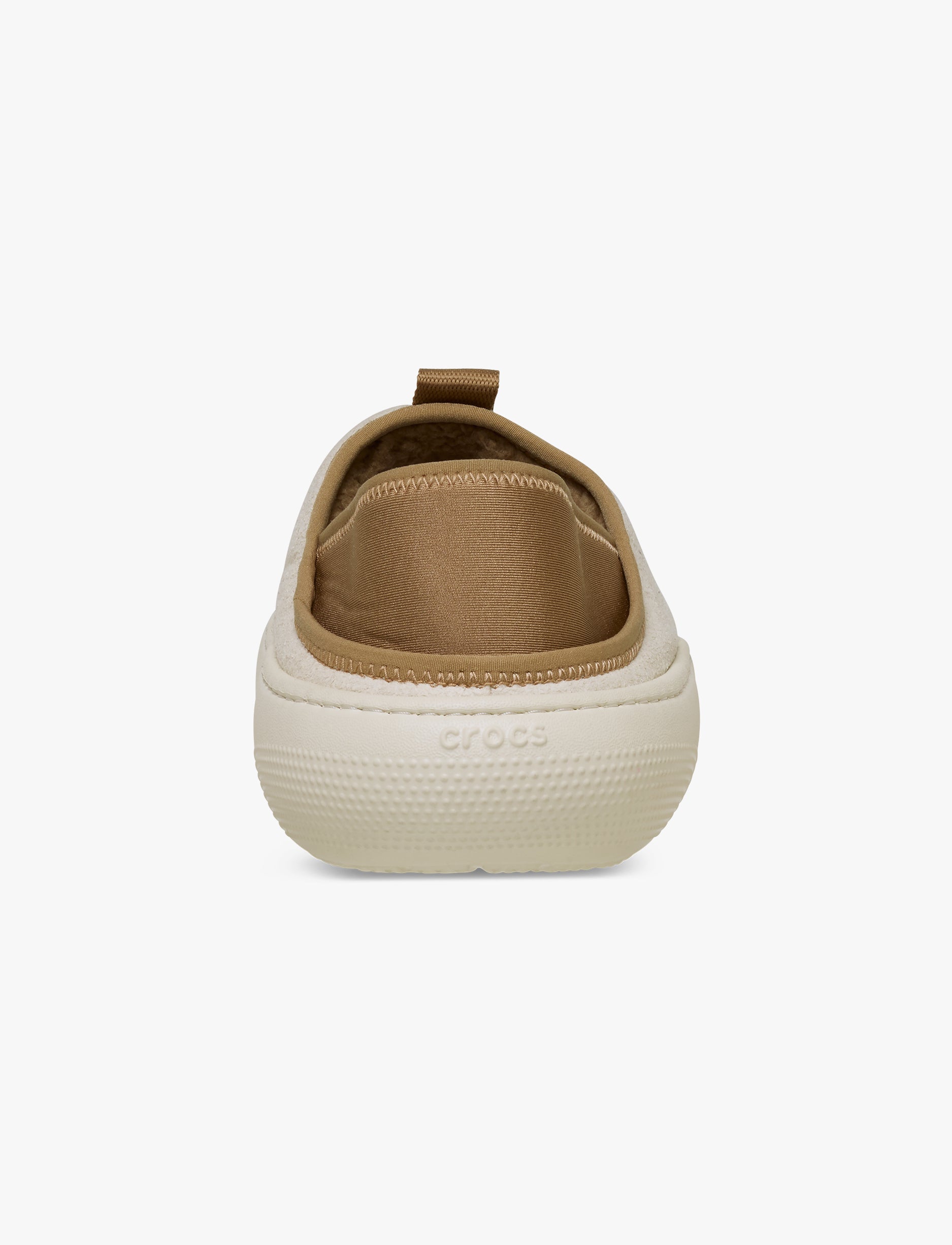 Crocs Classic Vegan Suede Moc - כפכפי פרווה קרוקס בצבע אבן חול