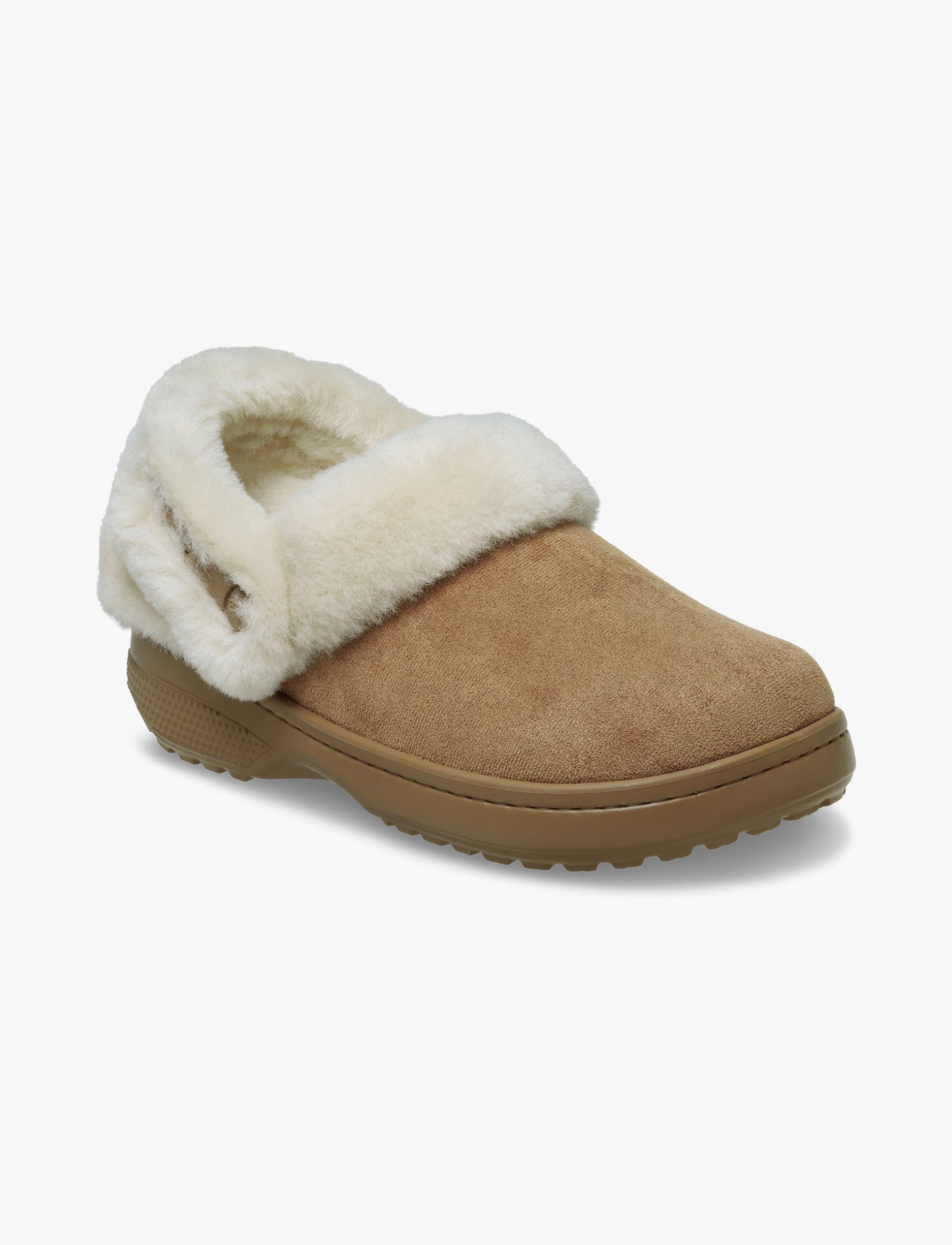 Crocs Classic Unfurgettable Vegan Suede Clog - כפכפי פרווה קרוקס לנשים בצבע חום