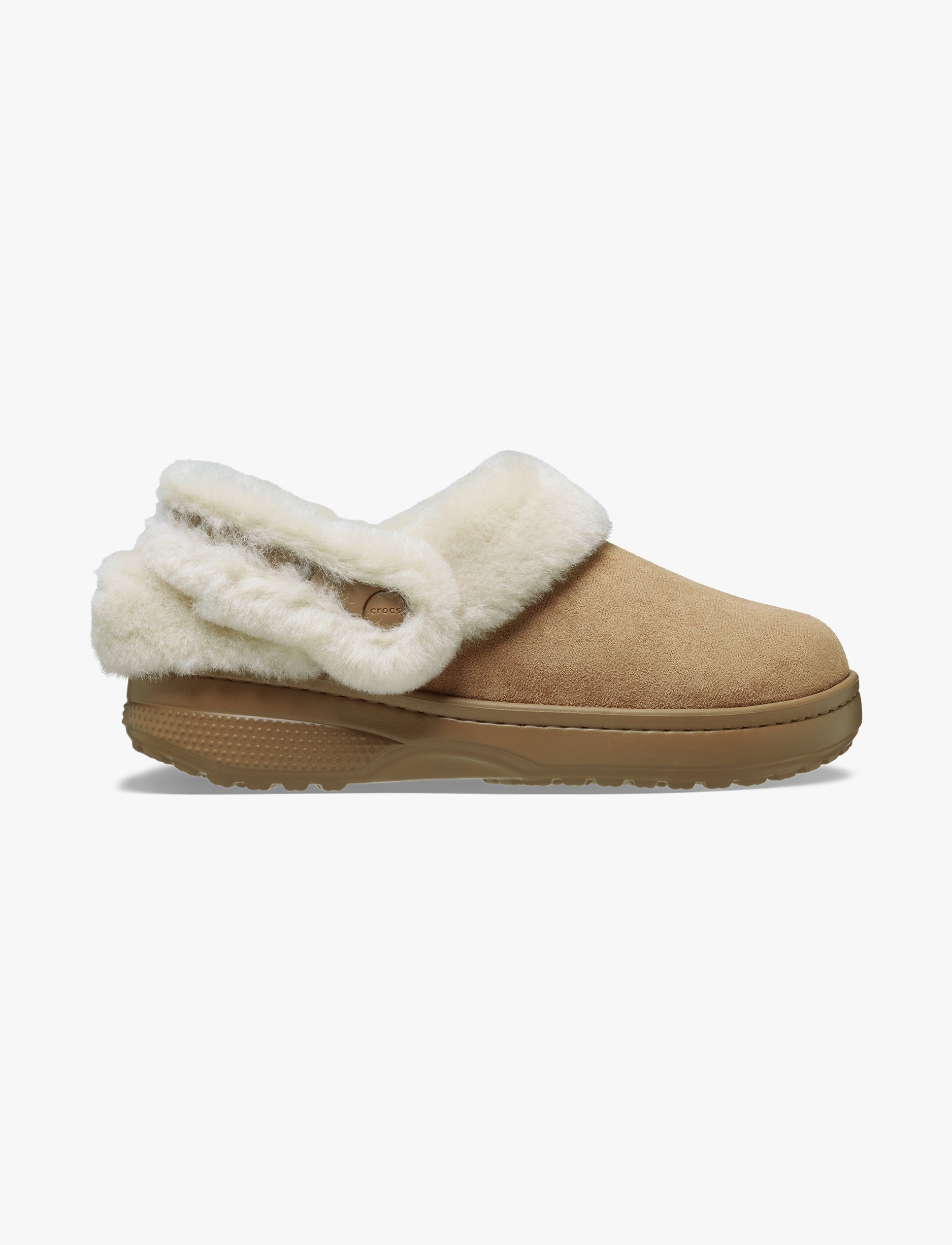 Crocs Classic Unfurgettable Vegan Suede Clog - כפכפי פרווה קרוקס לנשים בצבע חום