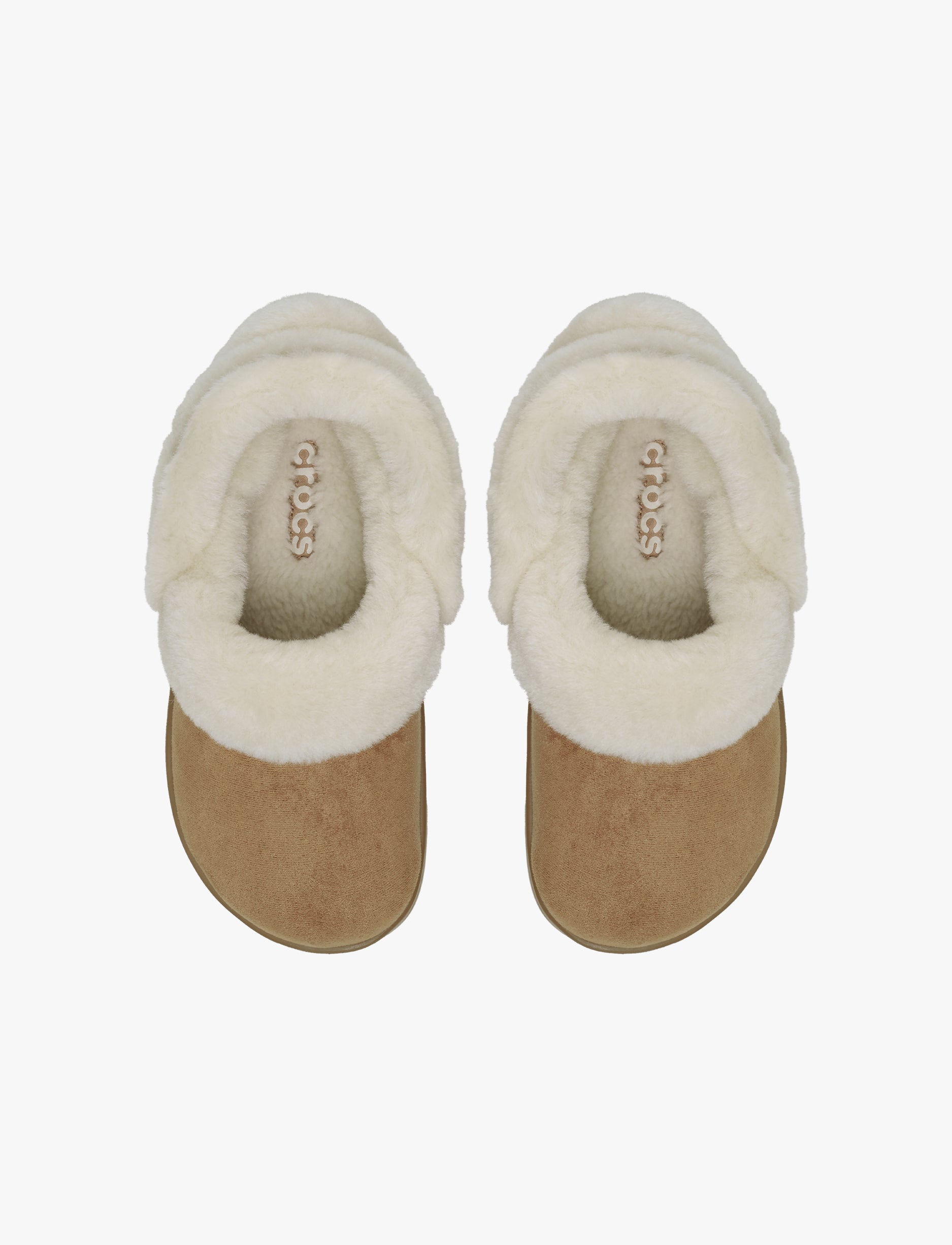 Crocs Classic Unfurgettable Vegan Suede Clog - כפכפי פרווה קרוקס לנשים בצבע חום